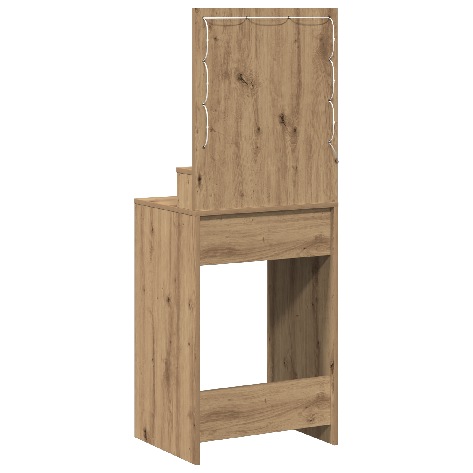 LED Lighted Dressing Table in Artisan Oak, 50x41x135 cm - Image 6