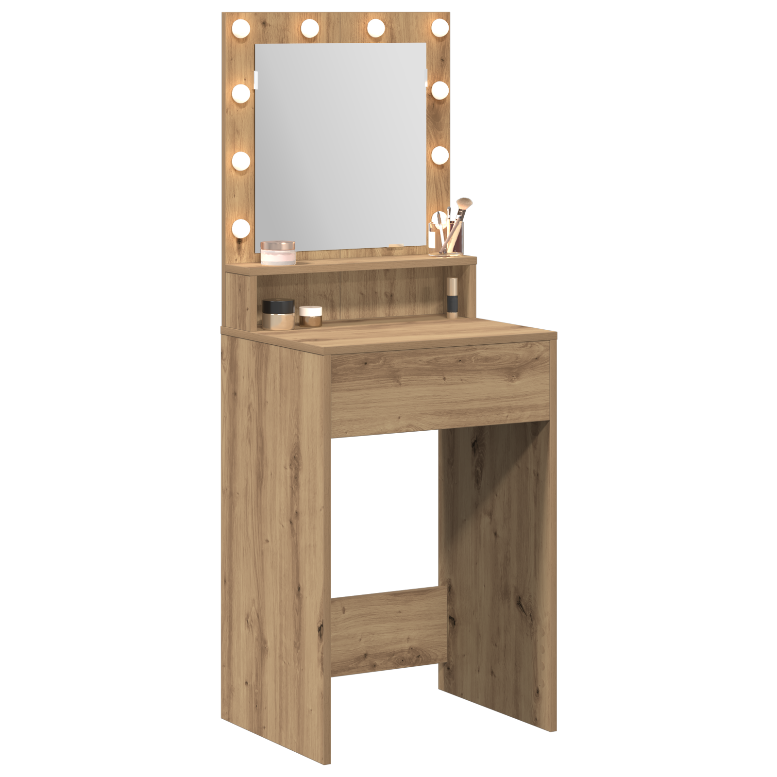 LED Lighted Dressing Table in Artisan Oak, 50x41x135 cm - Image 3