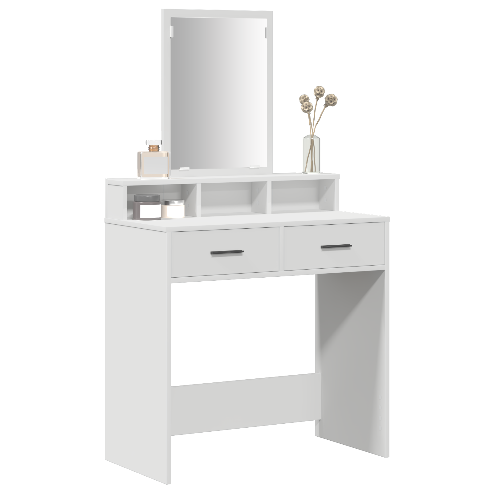 Dressing Table with Drawers White 79x41x140 cm - Image 3
