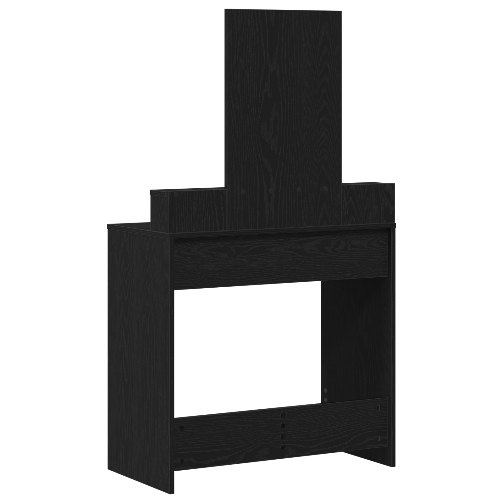 Vanity Table Black Oak MDF and Glass 79 x 41 x 140 cm - Image 8