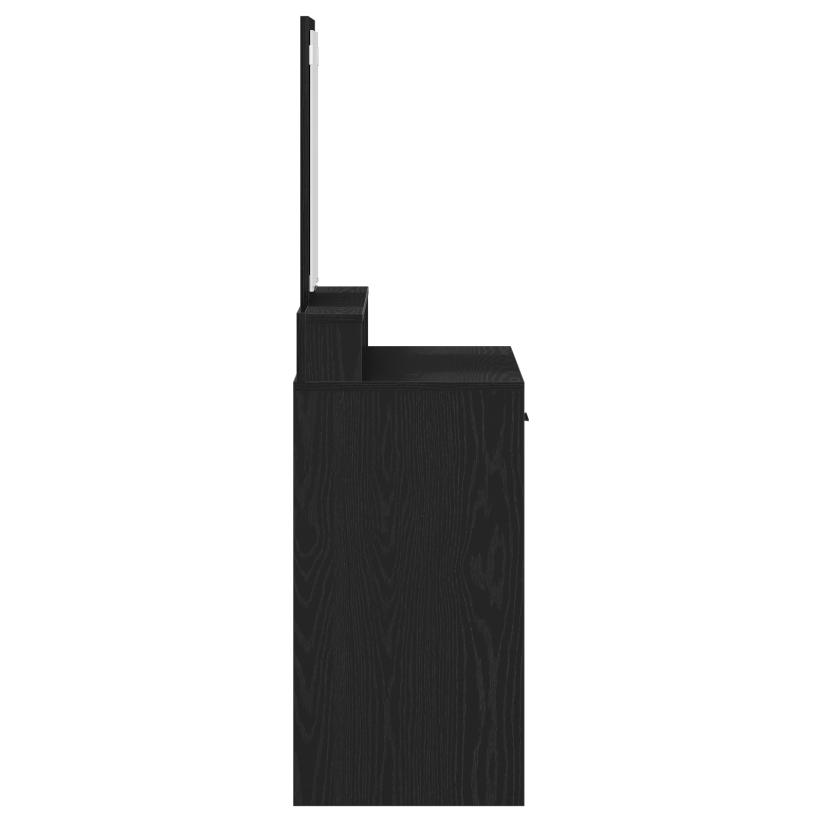 Vanity Table Black Oak MDF and Glass 79 x 41 x 140 cm - Image 7