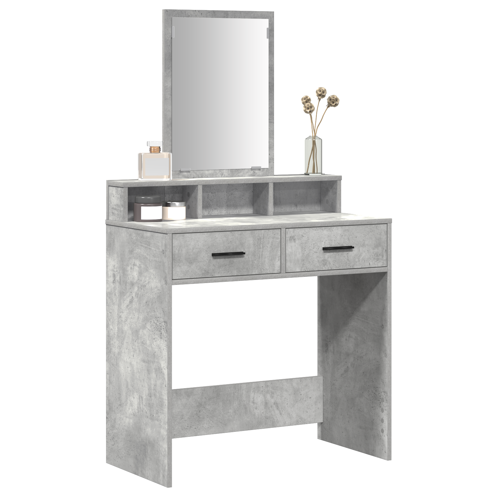 Dressing Table with Drawers Concrete Grey 79x41x140 cm - Image 3