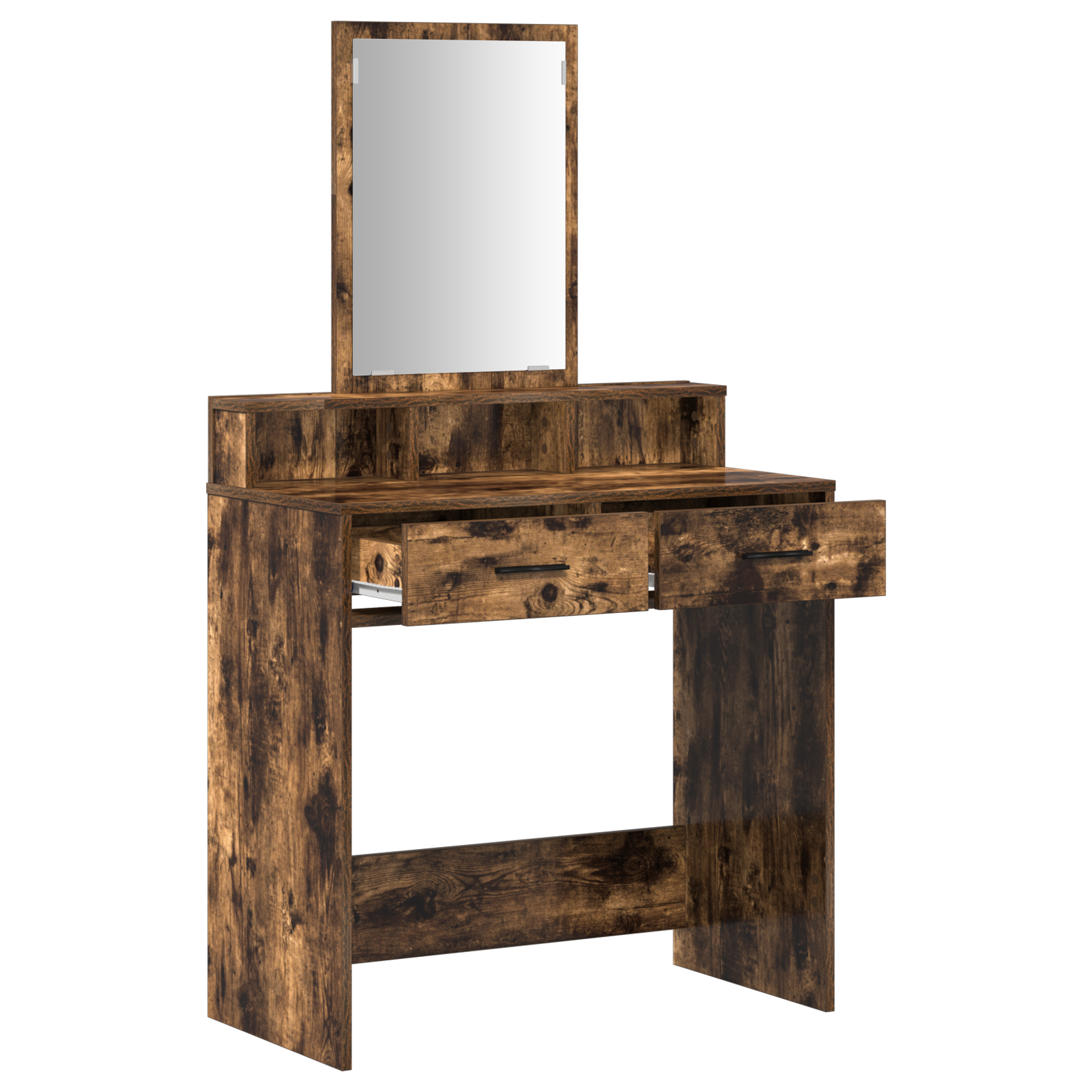 Dressing Table with Drawers - Smoked Oak, 79x41x140 cm - Image 5