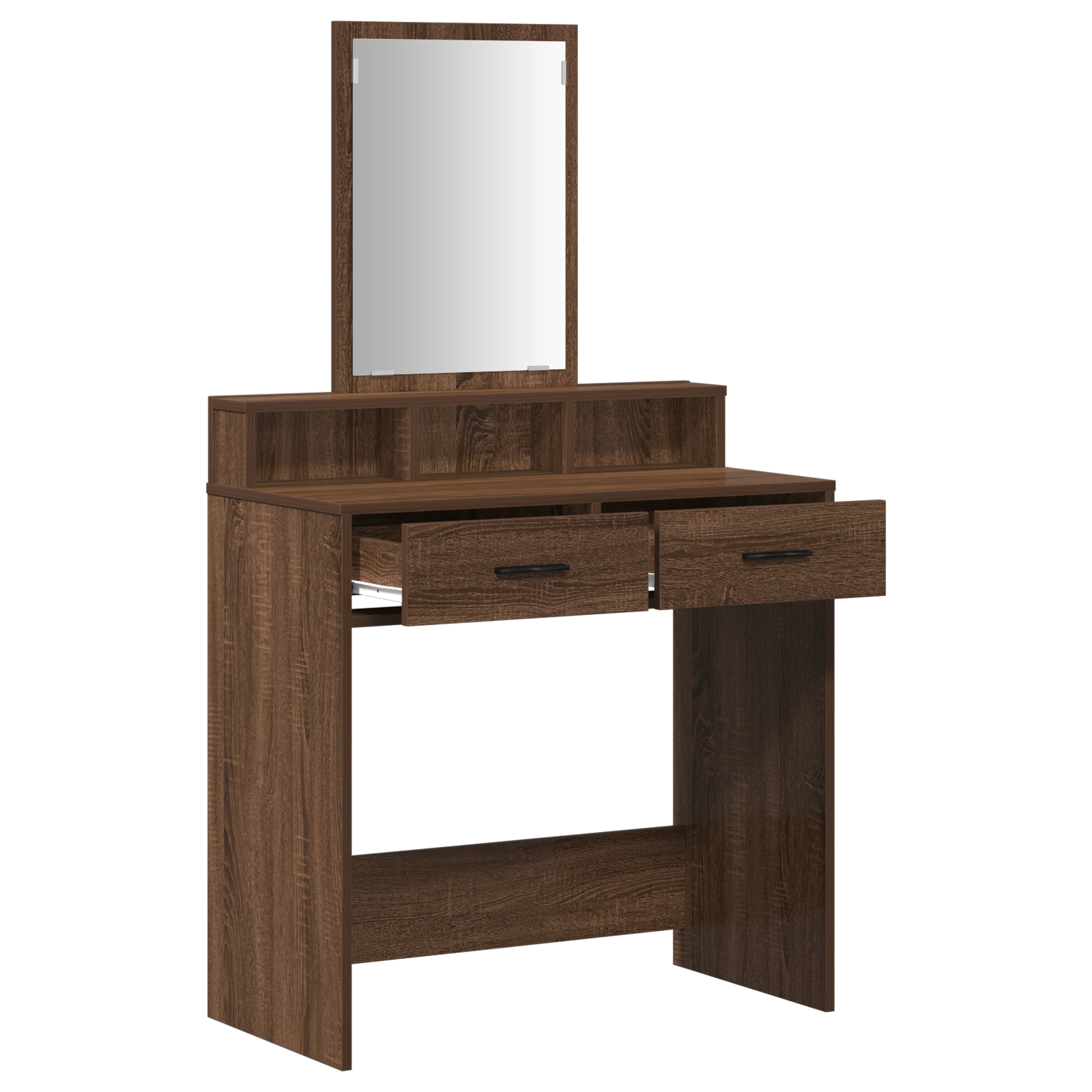 Brown Oak Dressing Table with Drawers, 79x41x140 cm - Image 5