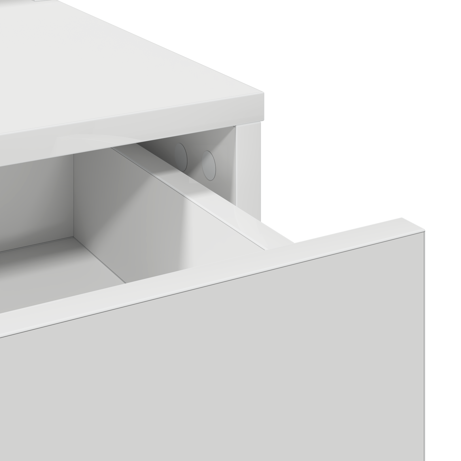 White Dressing Table with Drawers, 100x41x140 cm - Image 9