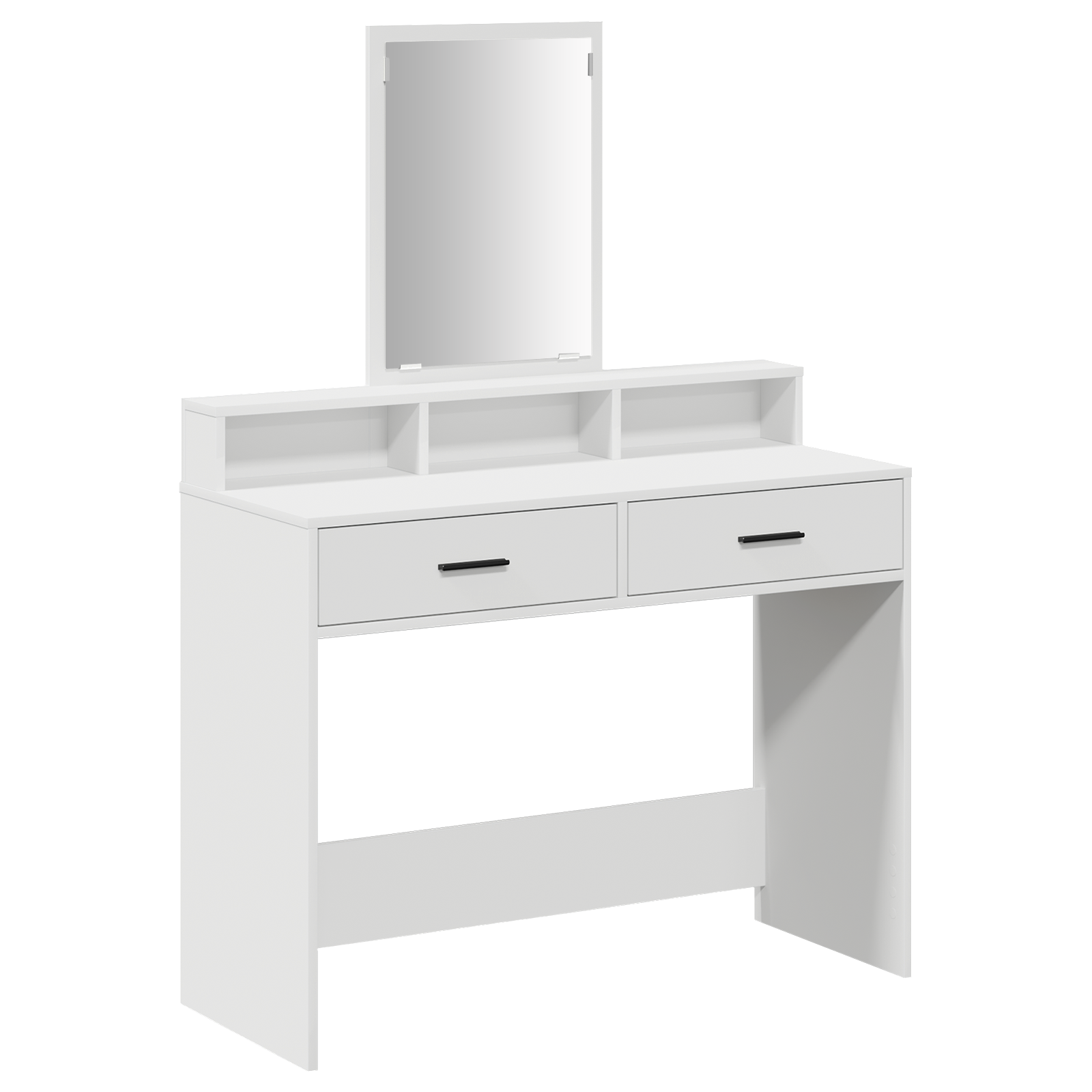White Dressing Table with Drawers, 100x41x140 cm - Image 2