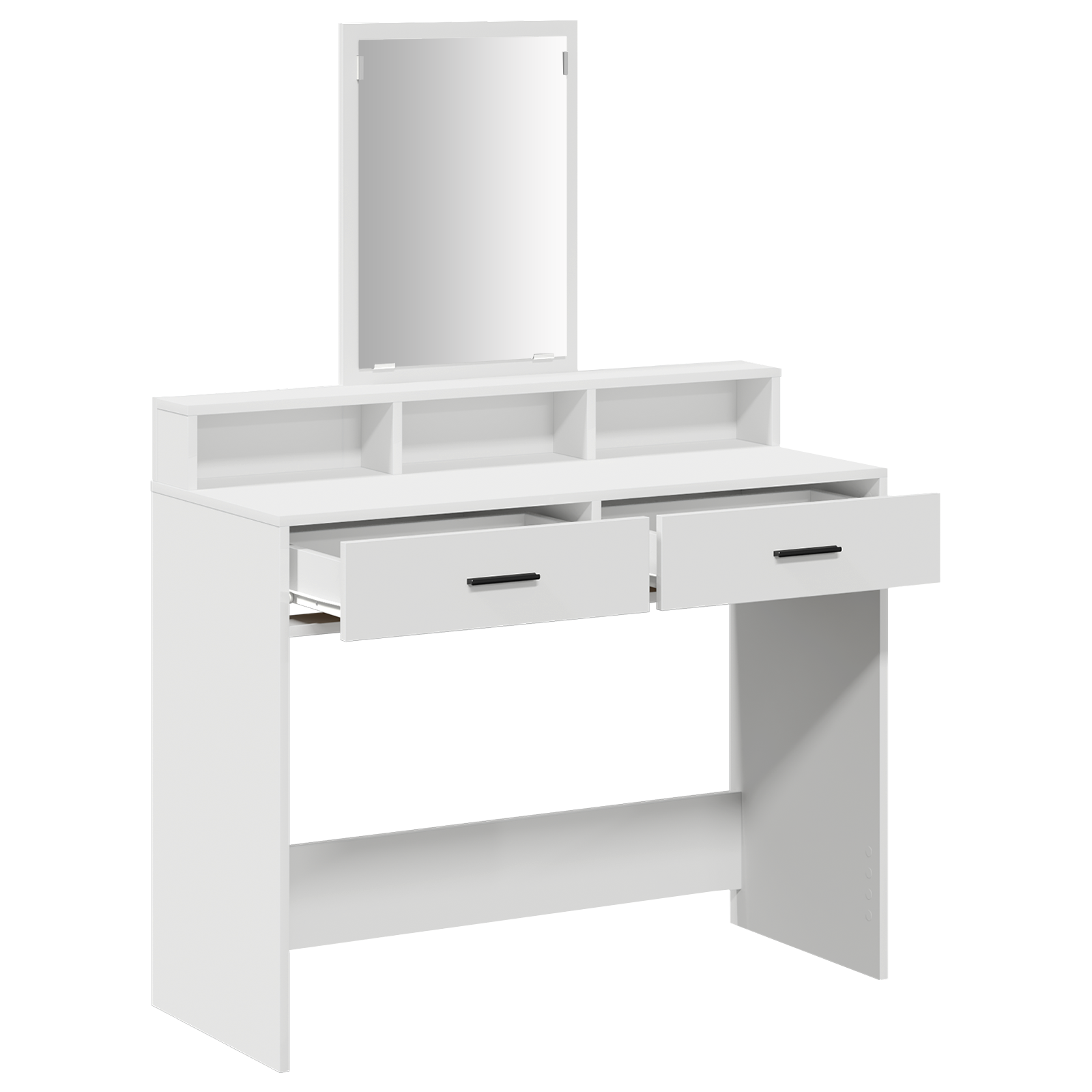 White Dressing Table with Drawers, 100x41x140 cm - Image 5