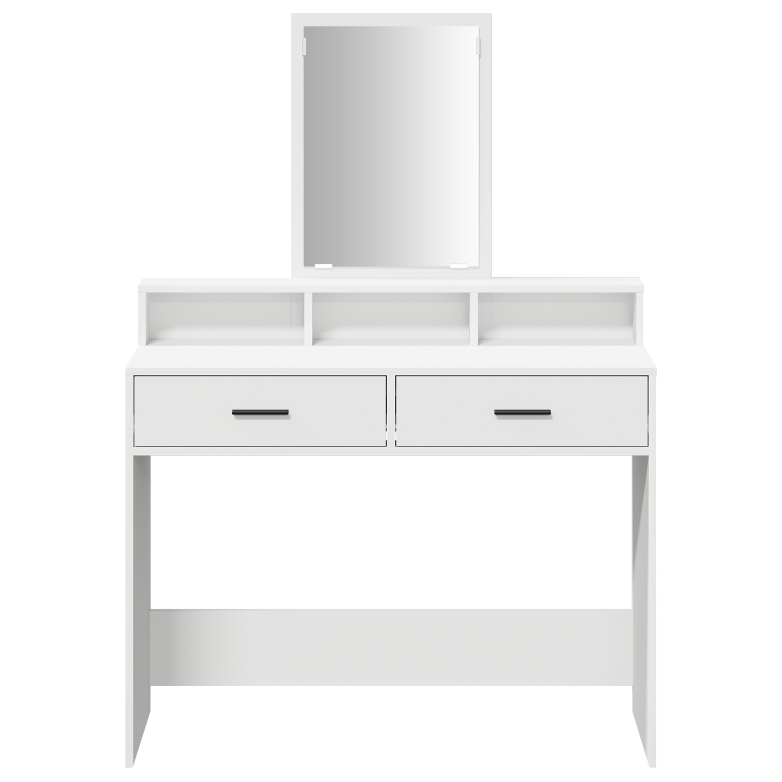 White Dressing Table with Drawers, 100x41x140 cm - Image 6