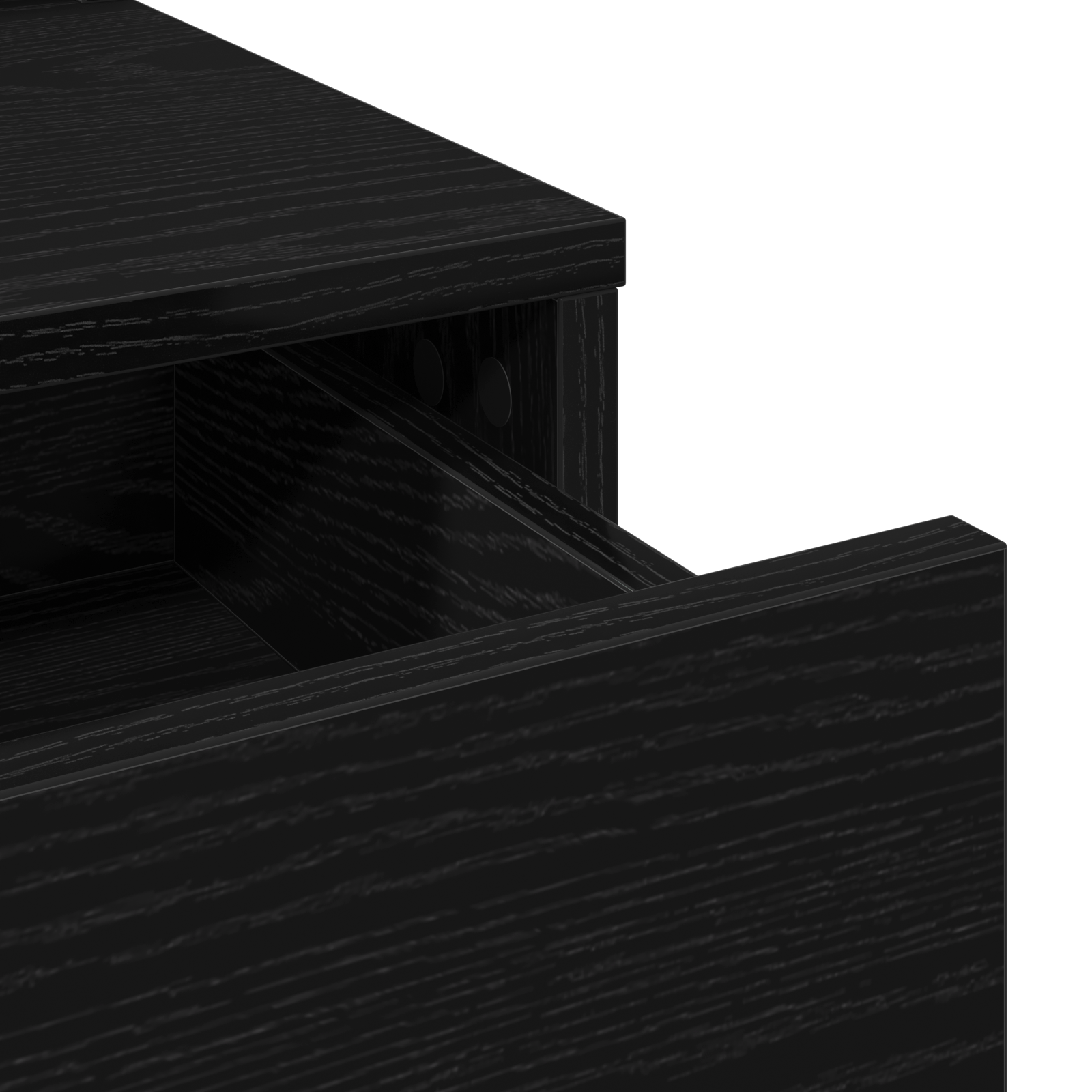 Black Oak Dressing Table with Drawers - 100x41x140 cm - Image 9