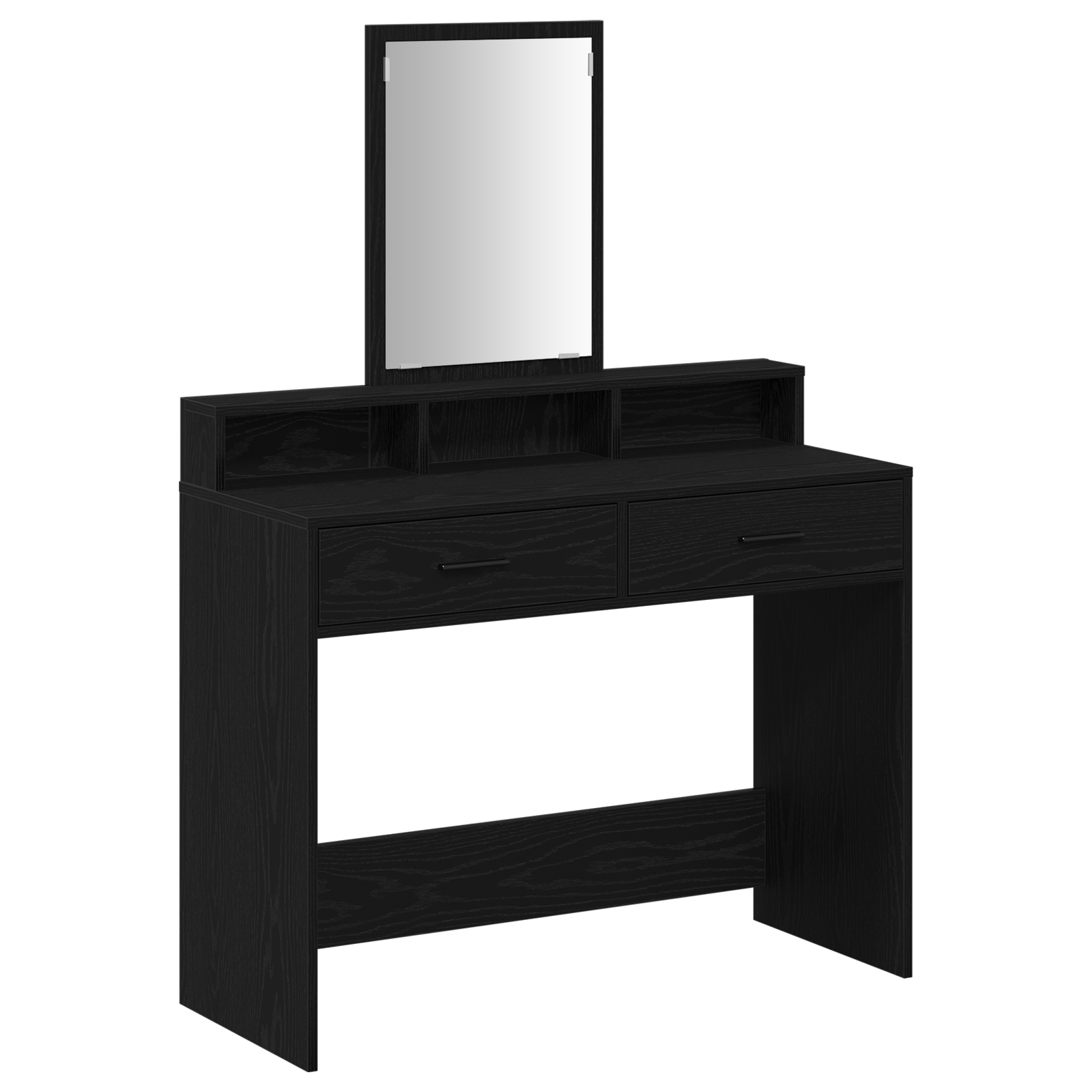 Black Oak Dressing Table with Drawers - 100x41x140 cm - Image 2