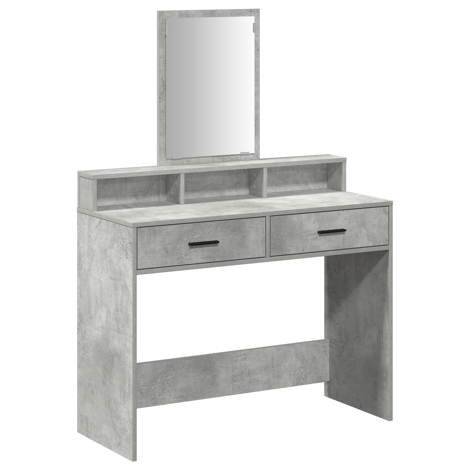 Dressing Table with Drawers - Concrete Grey, 100x41x140 cm - Image 2