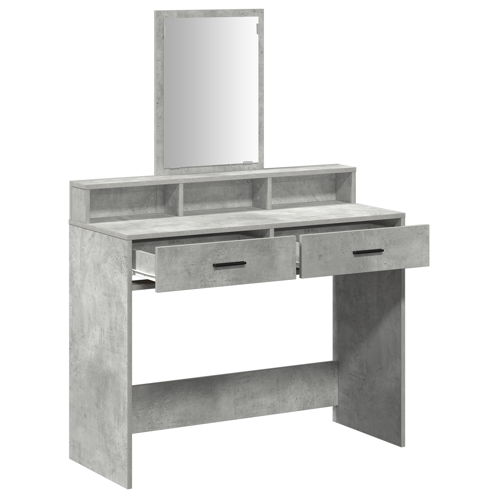 Dressing Table with Drawers - Concrete Grey, 100x41x140 cm - Image 5