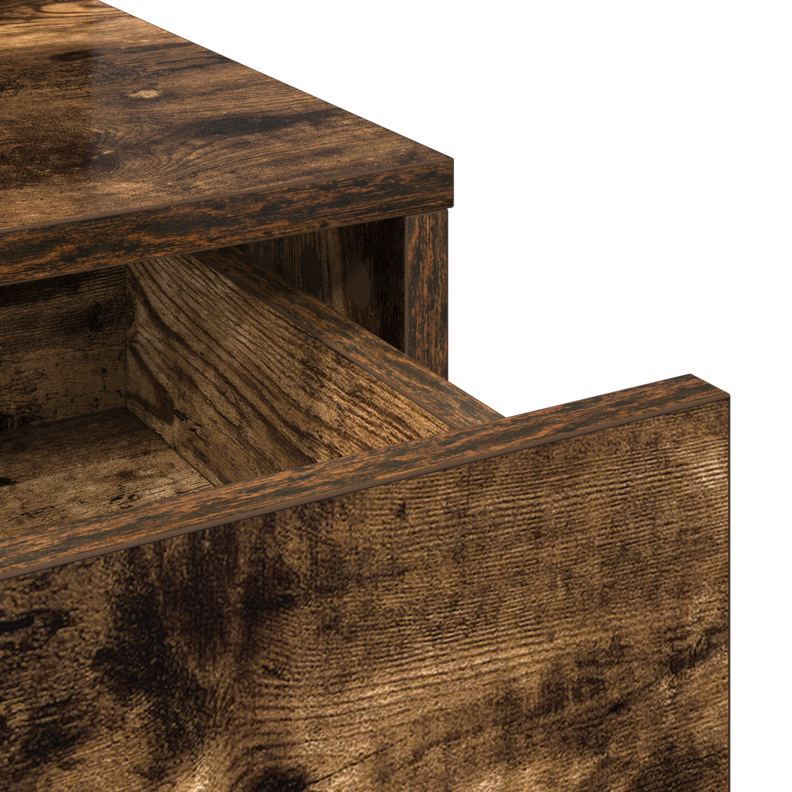 Dressing Table with Drawers - Smoked Oak, 100x41x140 cm - Image 9