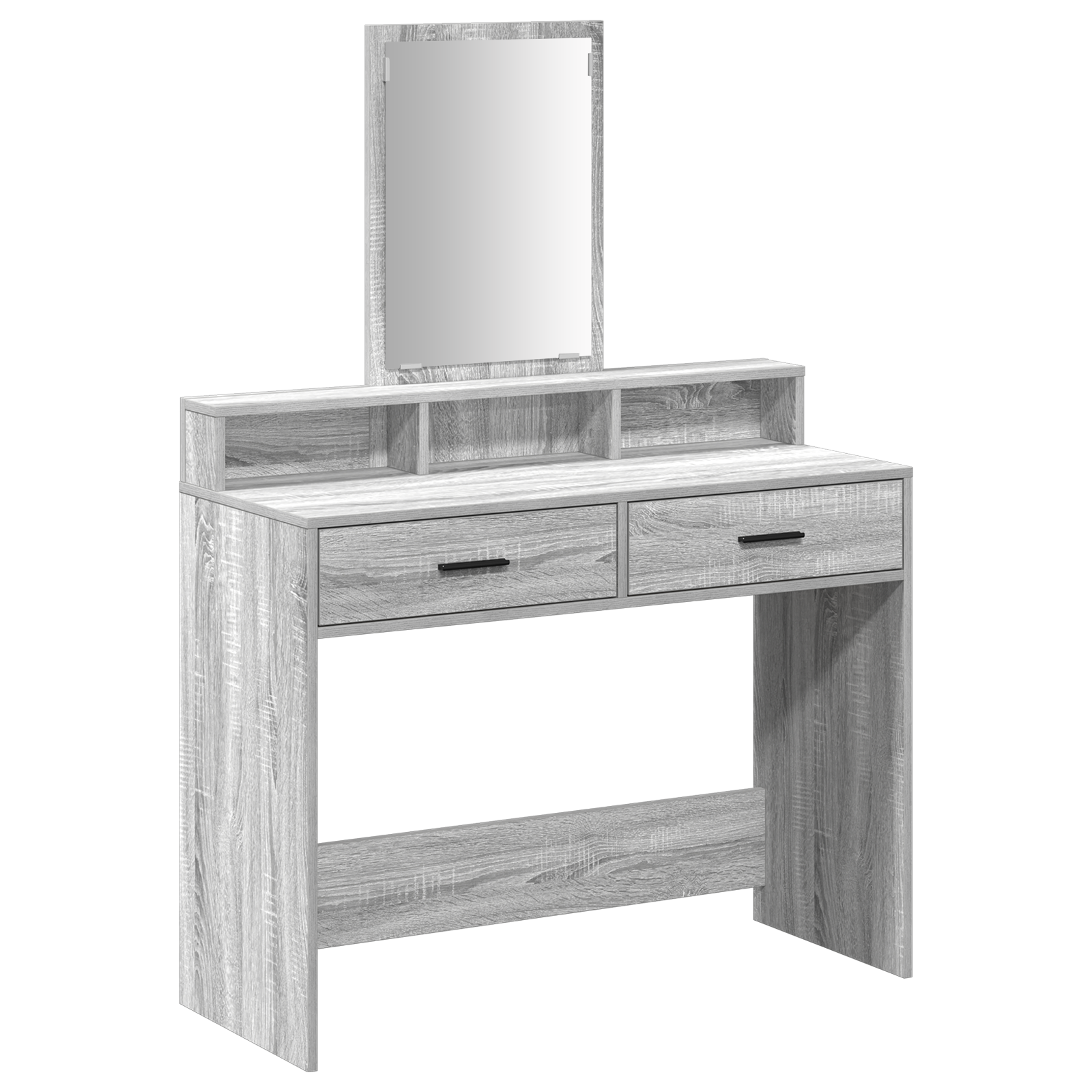 Dressing Table with Drawers Grey Sonoma 100x41x140 cm - Image 2