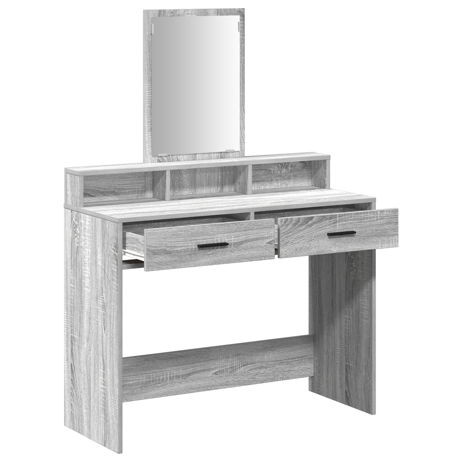 Dressing Table with Drawers Grey Sonoma 100x41x140 cm - Image 5