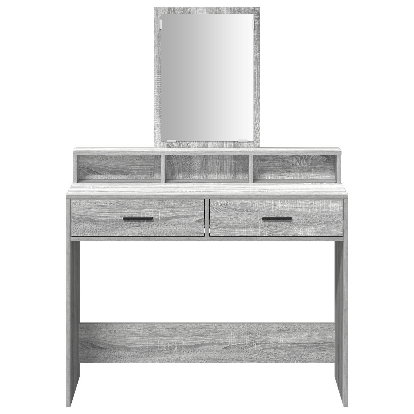 Dressing Table with Drawers Grey Sonoma 100x41x140 cm - Image 6