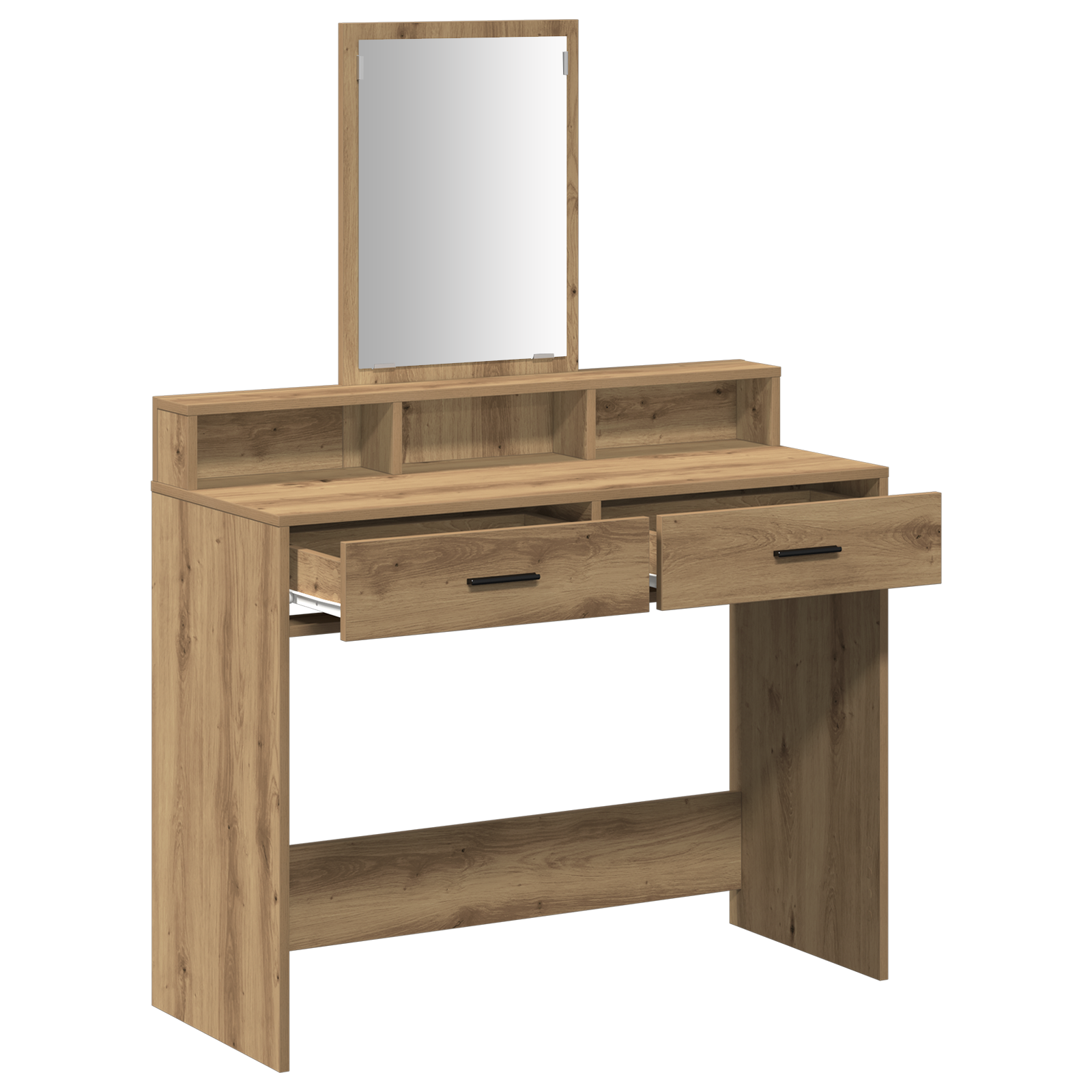 Dressing Table with Drawers - Artisan Oak, 100x41x140 cm - Image 5