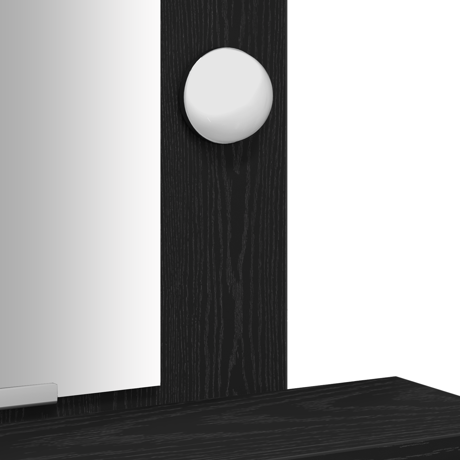 Makeup Table with LED Lights - Black Oak, 50x41x140 cm - Image 9