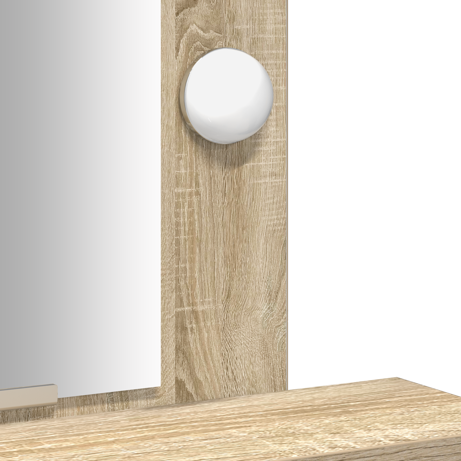 Dressing Table with LED Lights - Sonoma Oak - 50x41x140 cm - Image 9