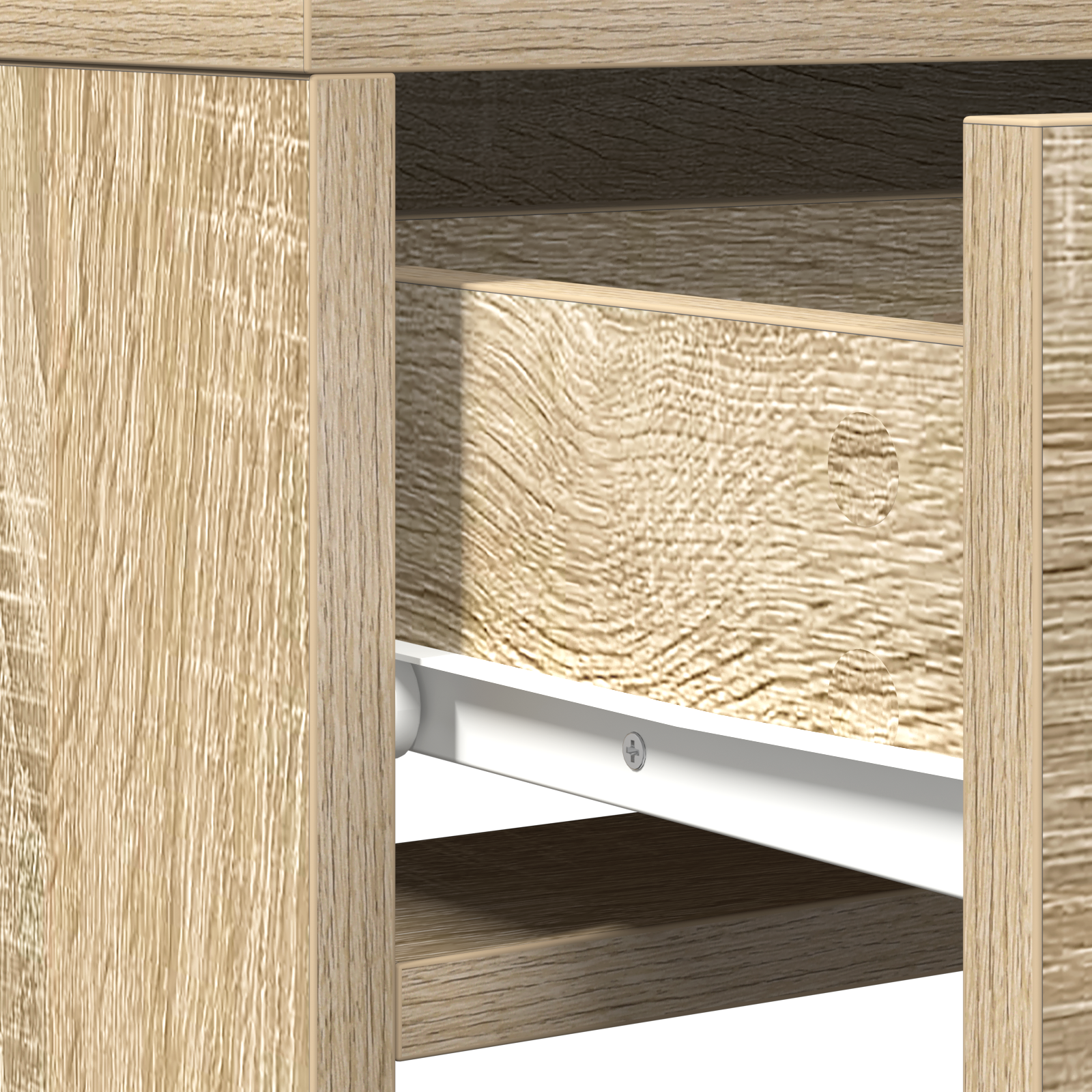 Dressing Table with LED Lights - Sonoma Oak - 50x41x140 cm - Image 10