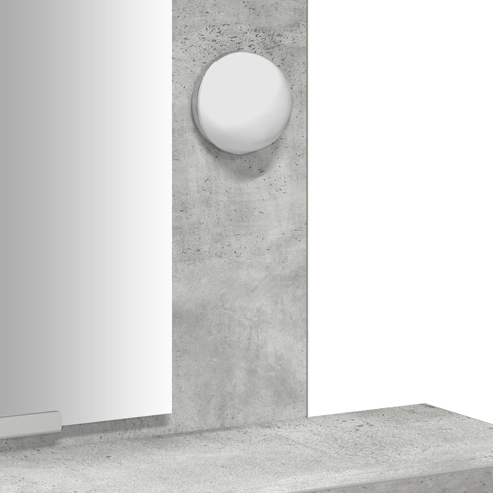 Dressing Table with LED Lights Concrete Grey 50x41x140 cm - Image 9