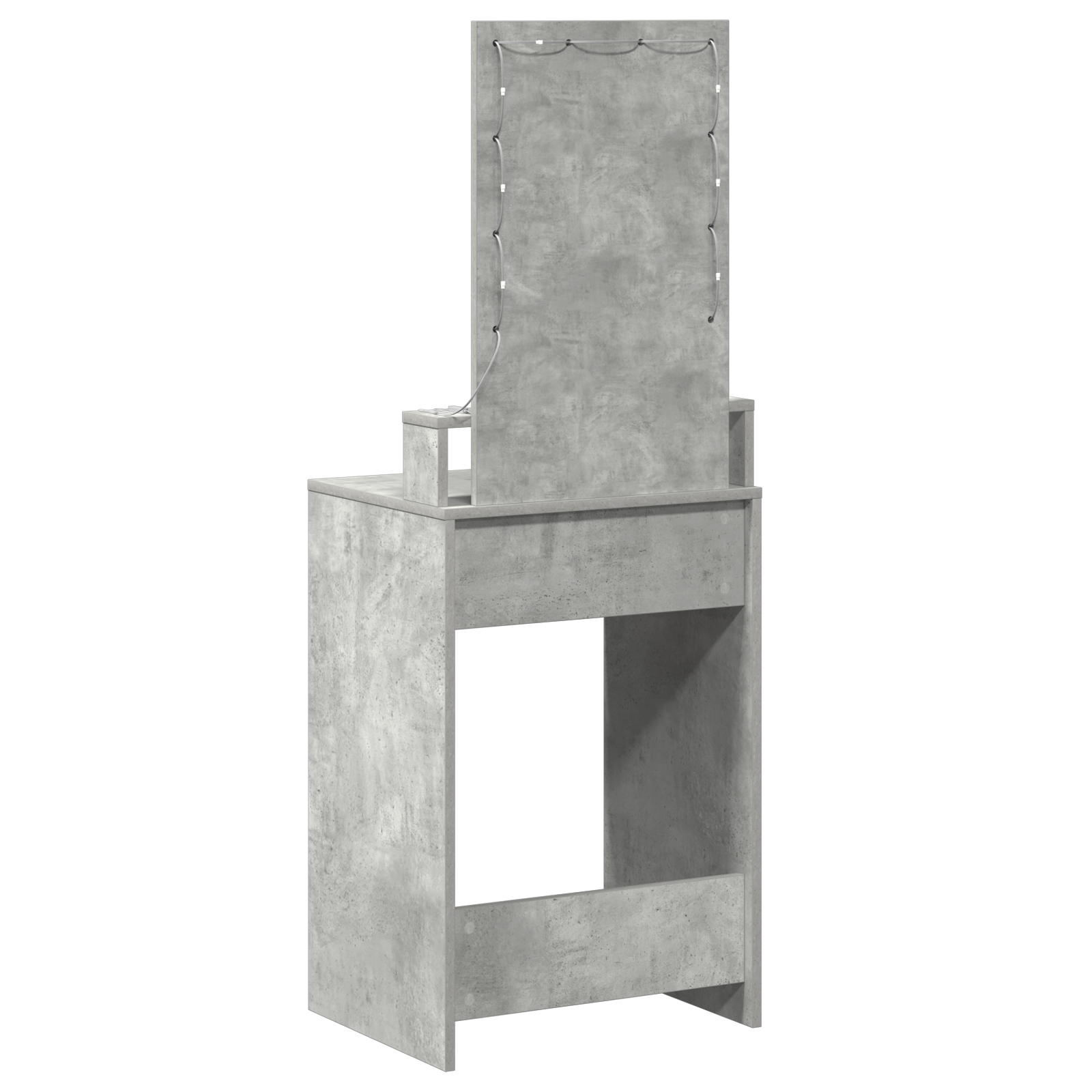 Dressing Table with LED Lights Concrete Grey 50x41x140 cm - Image 7