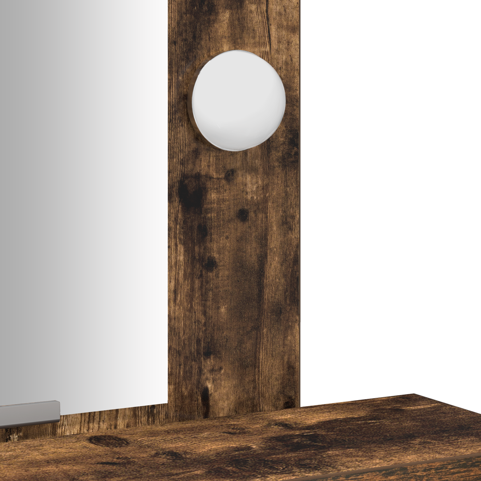 Dressing Table with LED Lights Smoked Oak 50x41x140 cm - Image 9