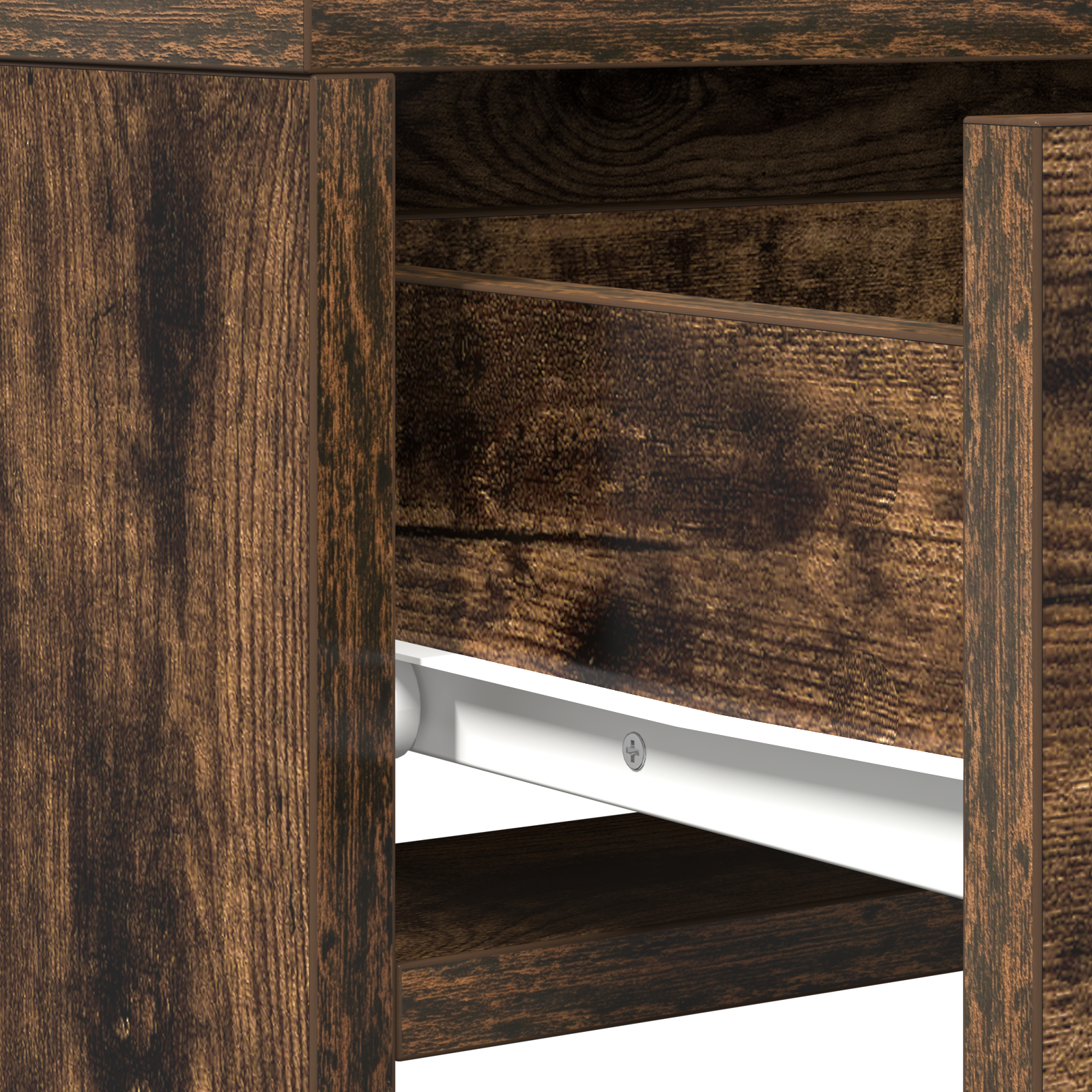 Dressing Table with LED Lights Smoked Oak 50x41x140 cm - Image 10