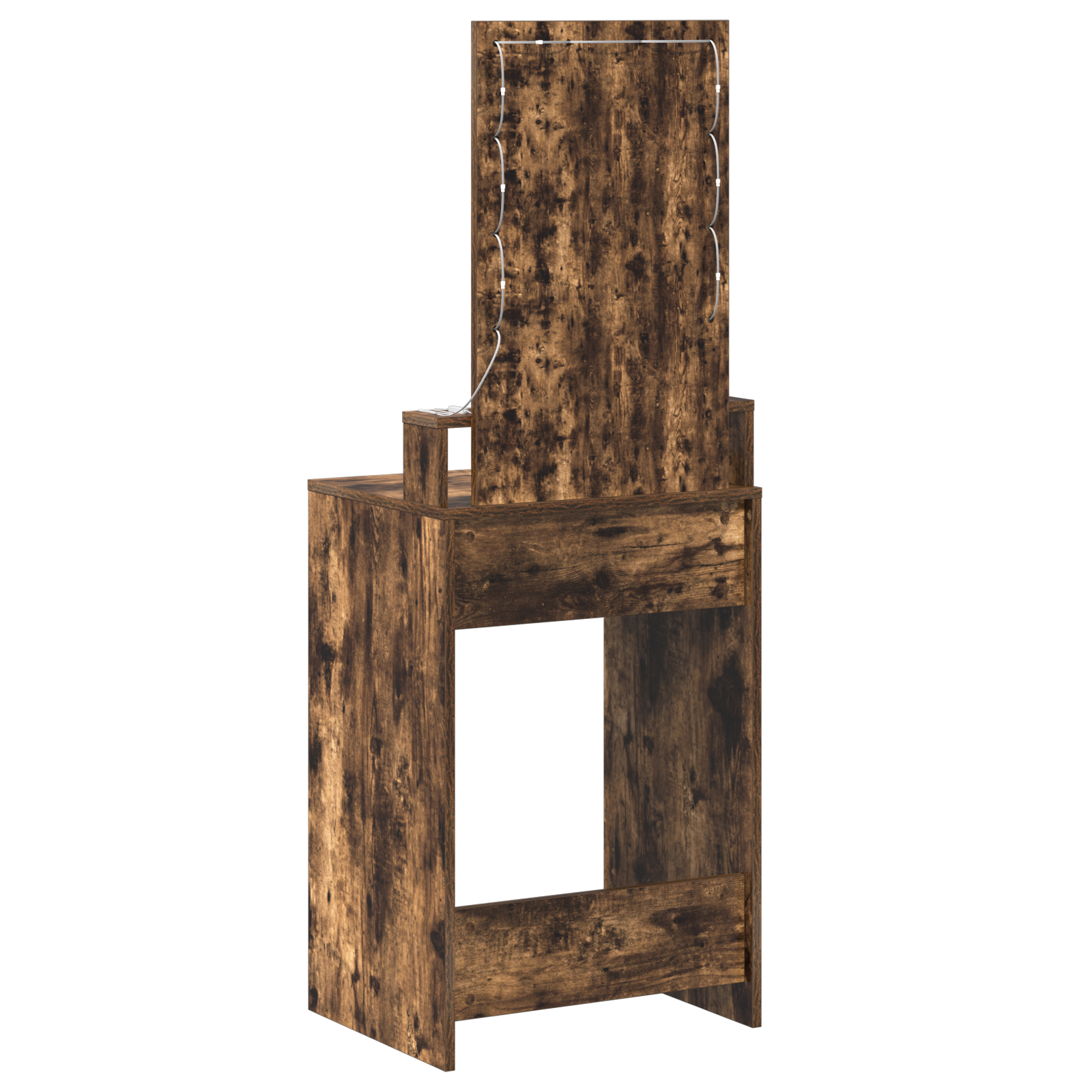 Dressing Table with LED Lights Smoked Oak 50x41x140 cm - Image 7