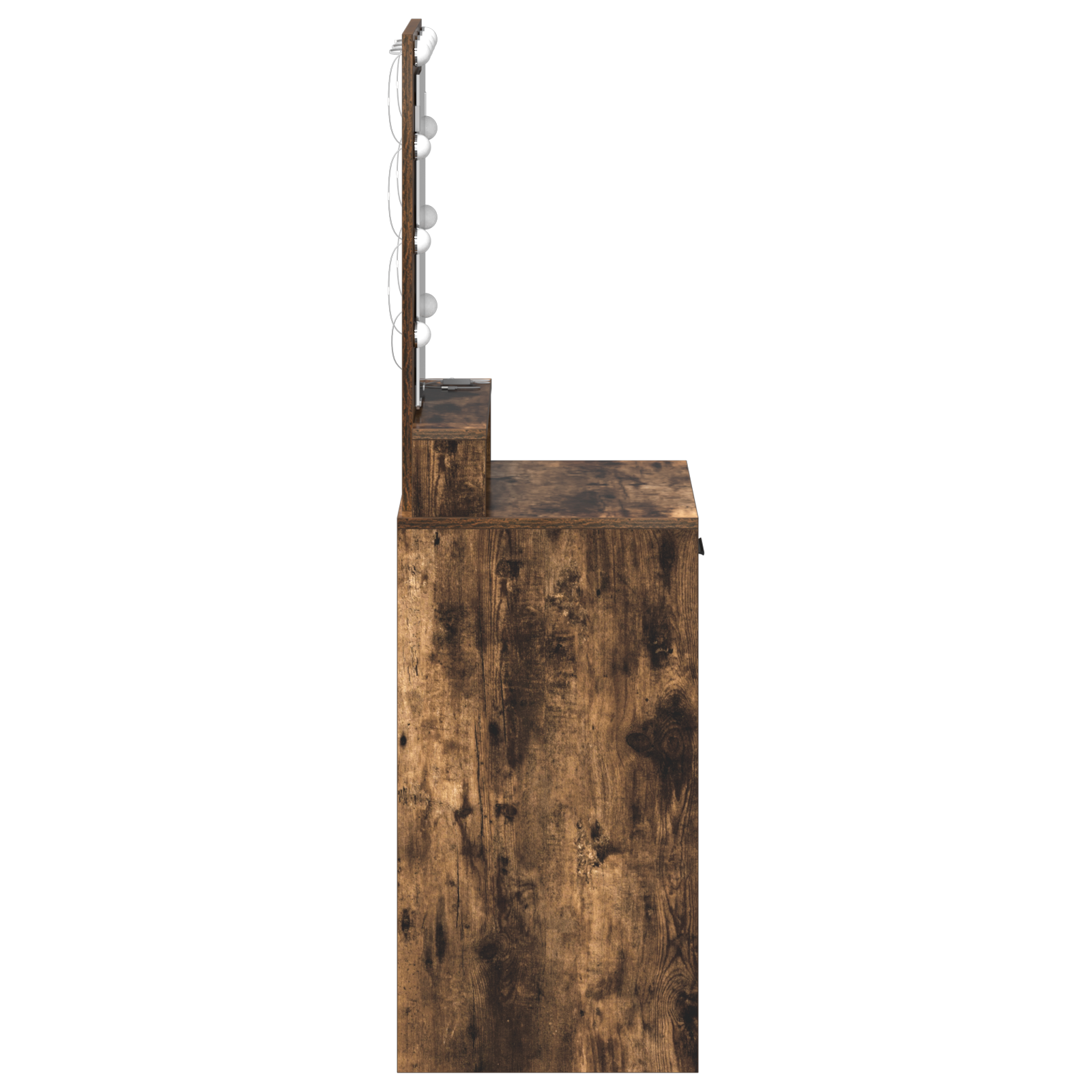Dressing Table with LED Lights Smoked Oak 50x41x140 cm - Image 6