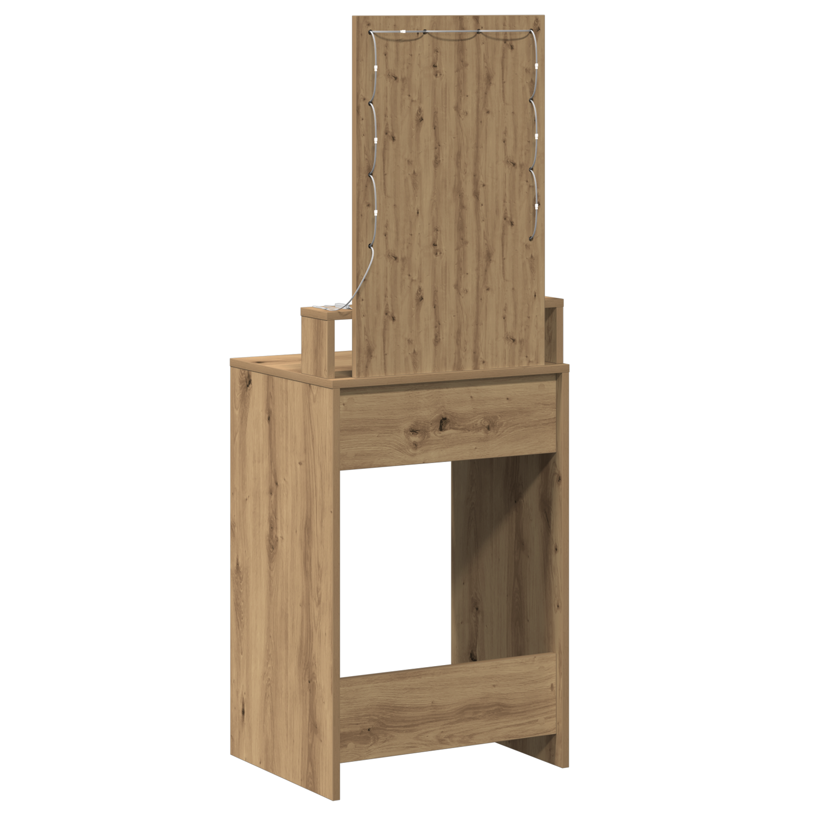 Vanity Table with LED Lights - Artisan Oak, 50x41x140 cm - Image 7