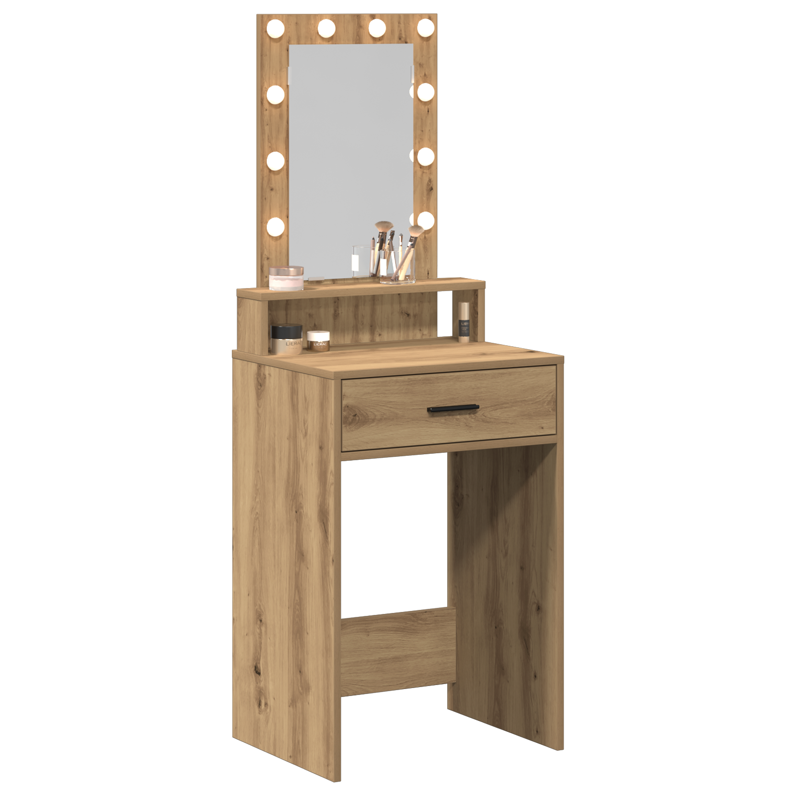 Vanity Table with LED Lights - Artisan Oak, 50x41x140 cm - Image 3
