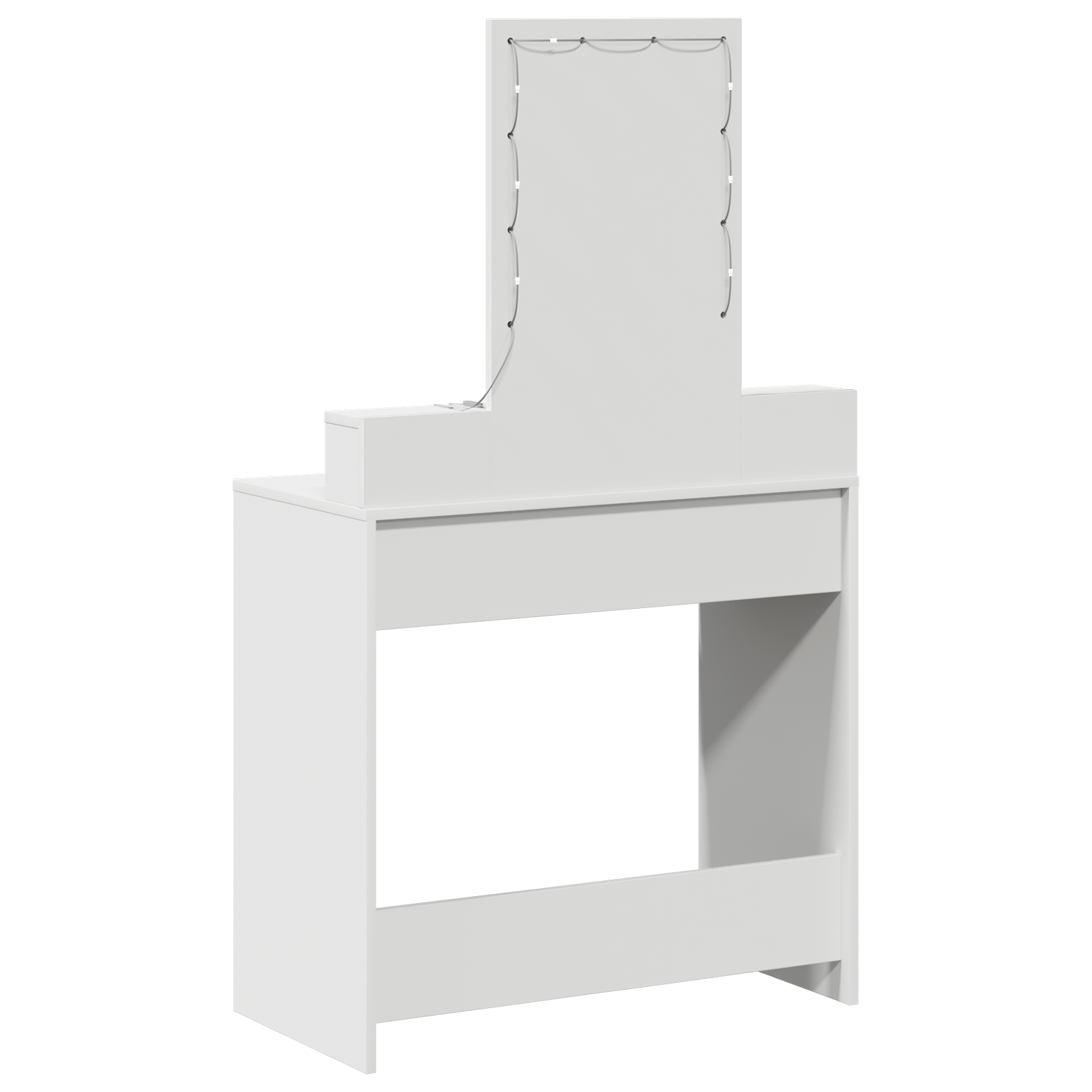 Dressing Table with LED Lights - White, 79x41x140 cm - Image 7