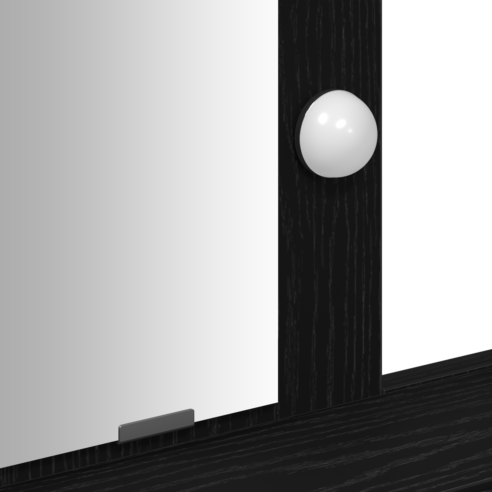 Black Oak Dressing Table with LED Lights - 79x41x140 cm - Image 9