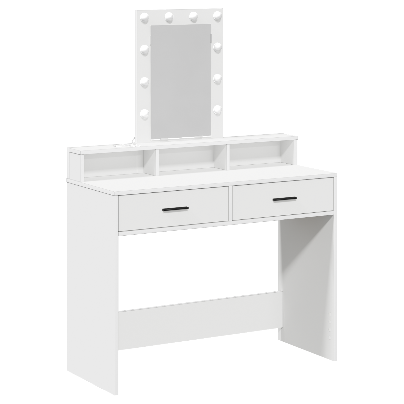 Vanity Table White MDF 100 x 41 x 140 cm Vanity Table - Image 2