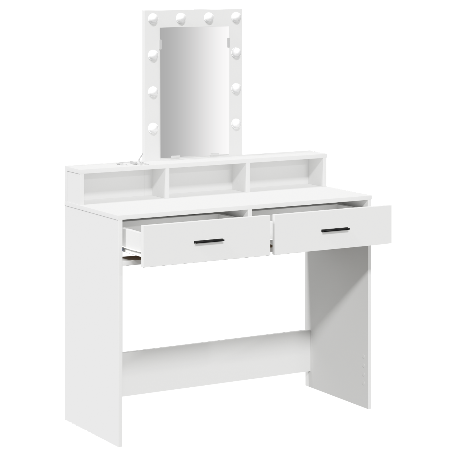 Vanity Table White MDF 100 x 41 x 140 cm Vanity Table - Image 4