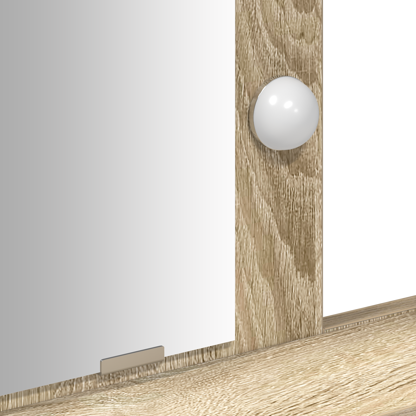 Dressing Table with LED Lights Sonoma Oak 100x41x140 cm - Image 9