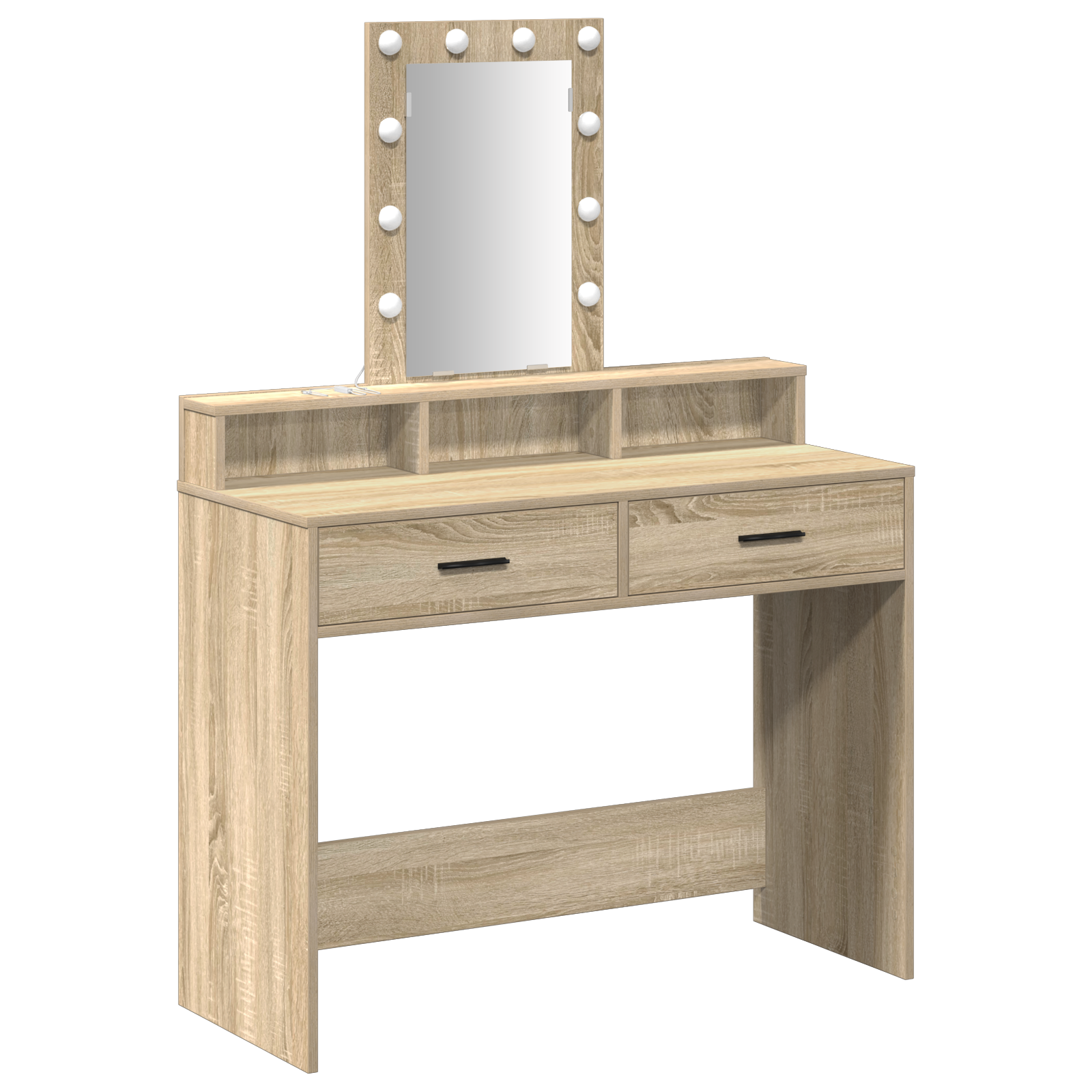 Thumbnail - vidaXL Schminktisch mit Speicher Braun 100 x 41 x 140 cm Holzwerkstoff