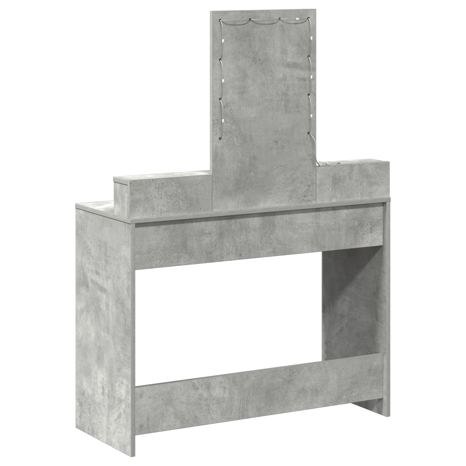 Dressing Table with LED Lights Concrete Grey 100x41x140 cm - Image 7