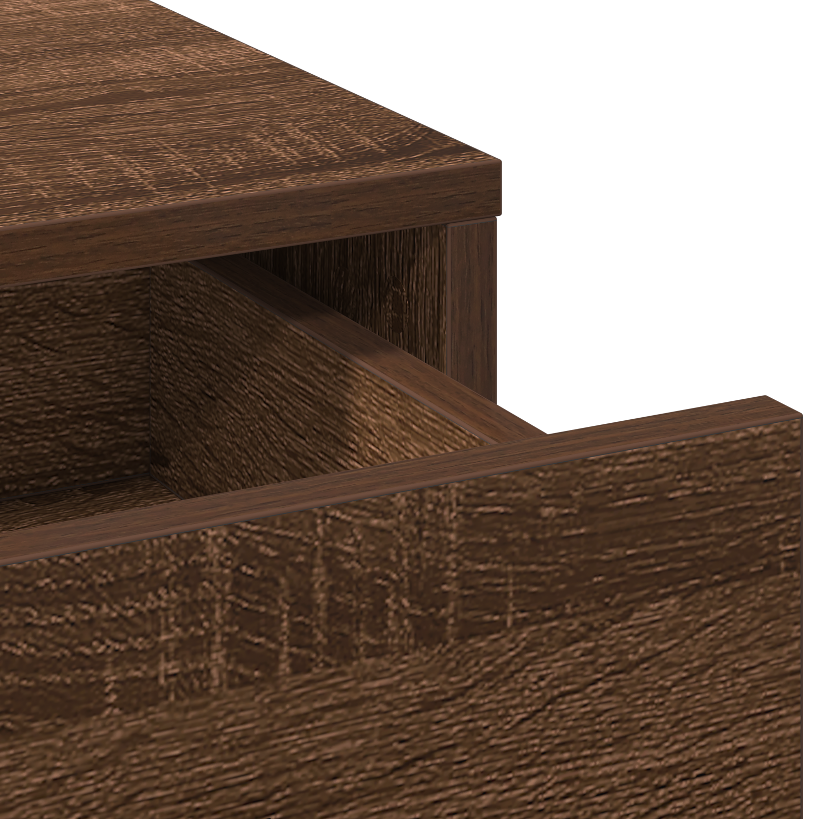 Brown Oak Dressing Table with LED Lights, 100x41x140 cm - Image 8