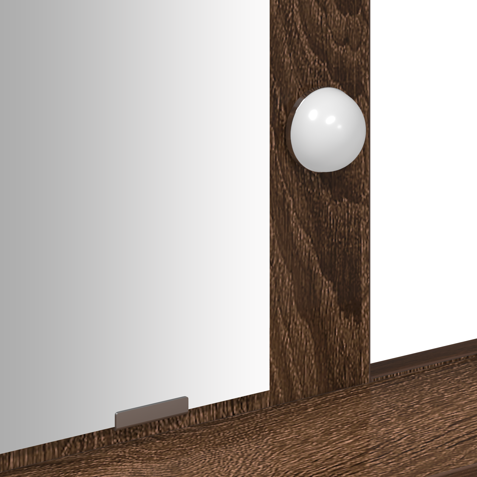 Brown Oak Dressing Table with LED Lights, 100x41x140 cm - Image 9