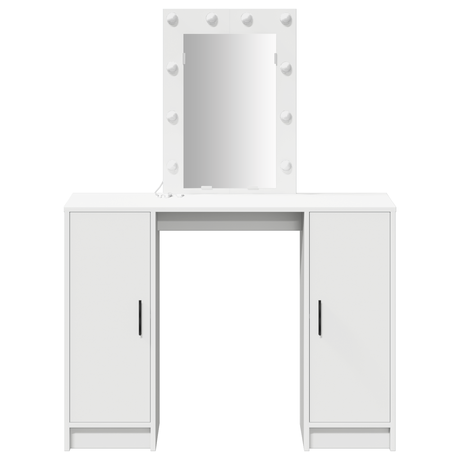 Dressing Table with LED Lights White 102x33x135 cm - Image 5