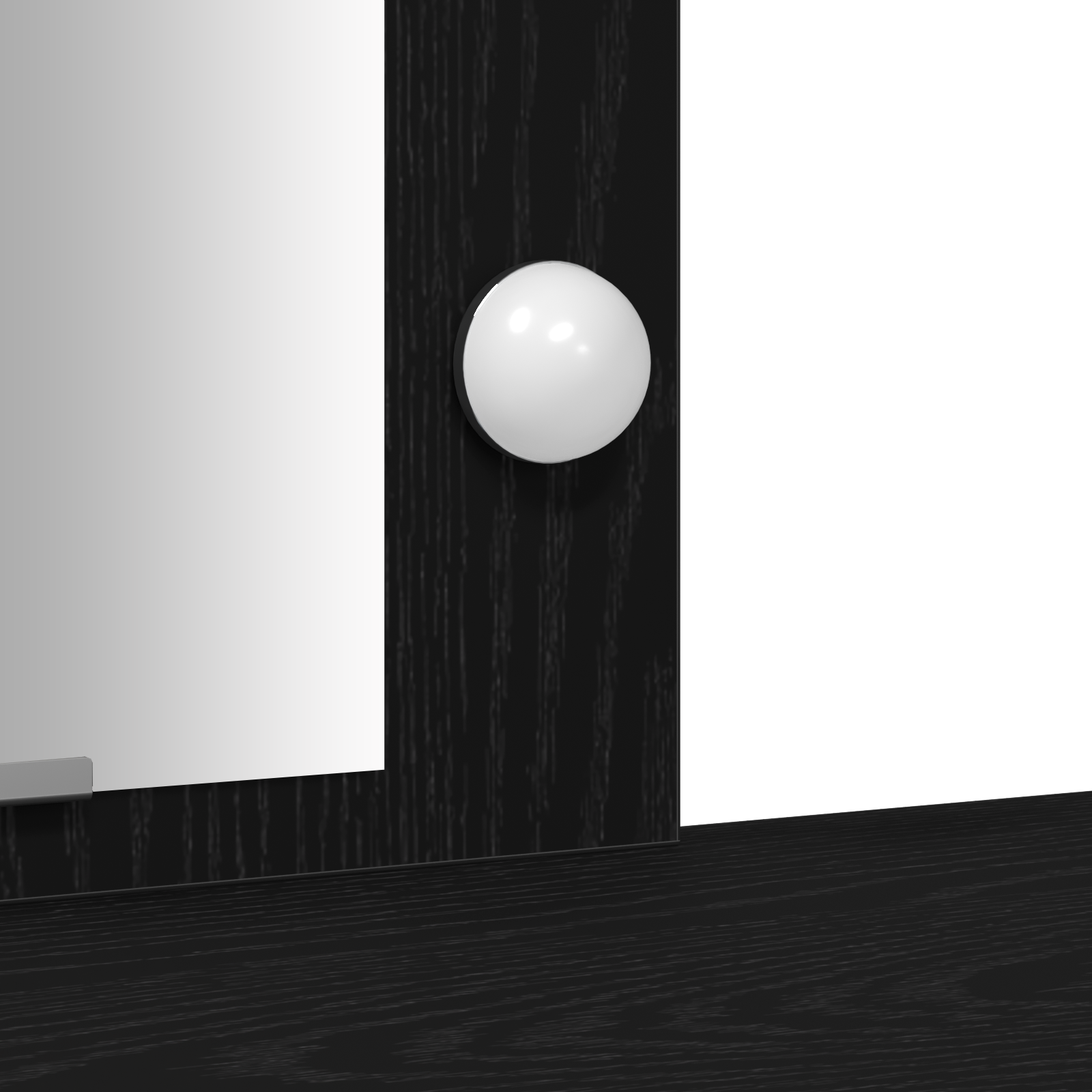 Dressing Table with LED Lights Black Oak 102x33x135 cm - Image 8