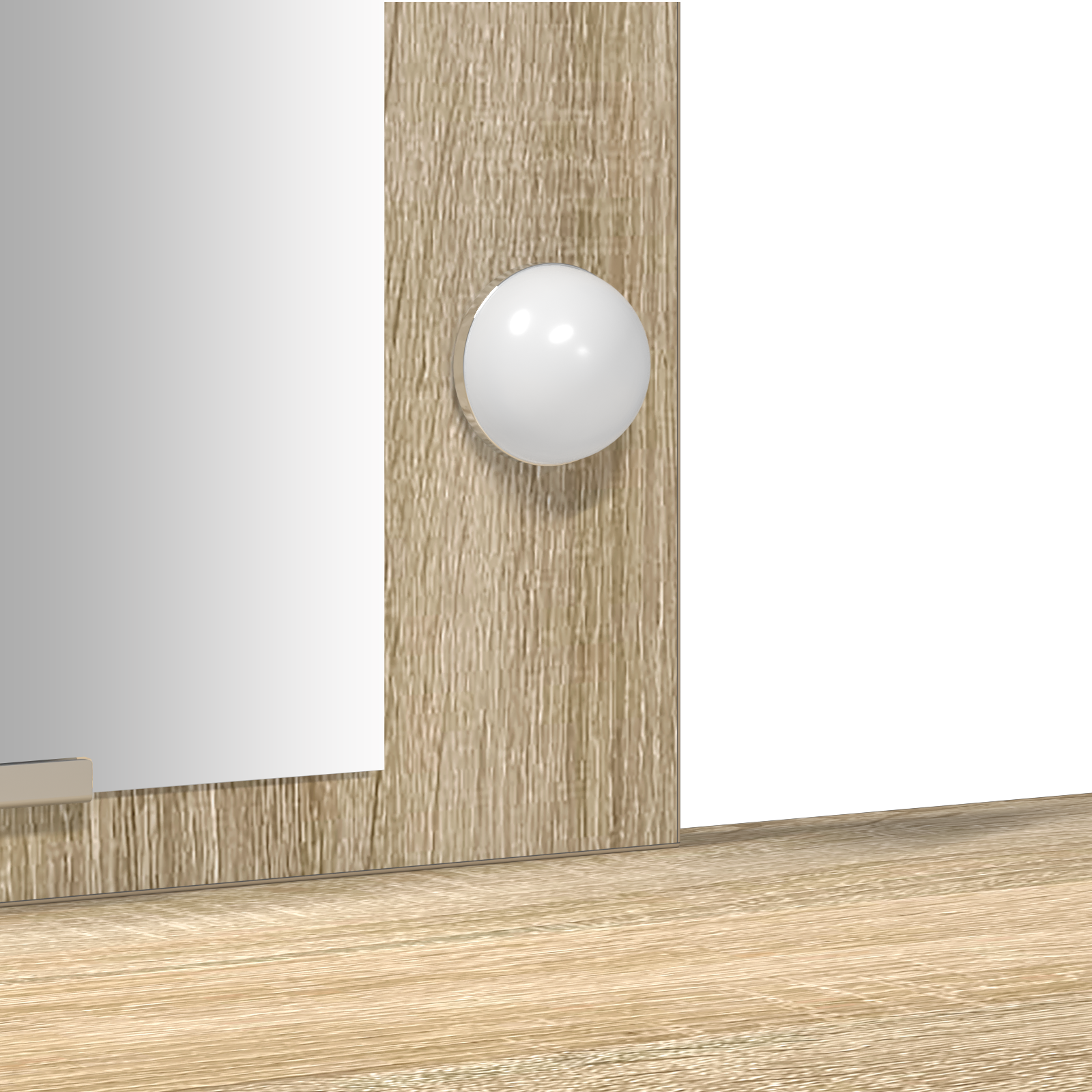 Dressing Table with LED Lights in Sonoma Oak, 102x33x135 cm - Image 8