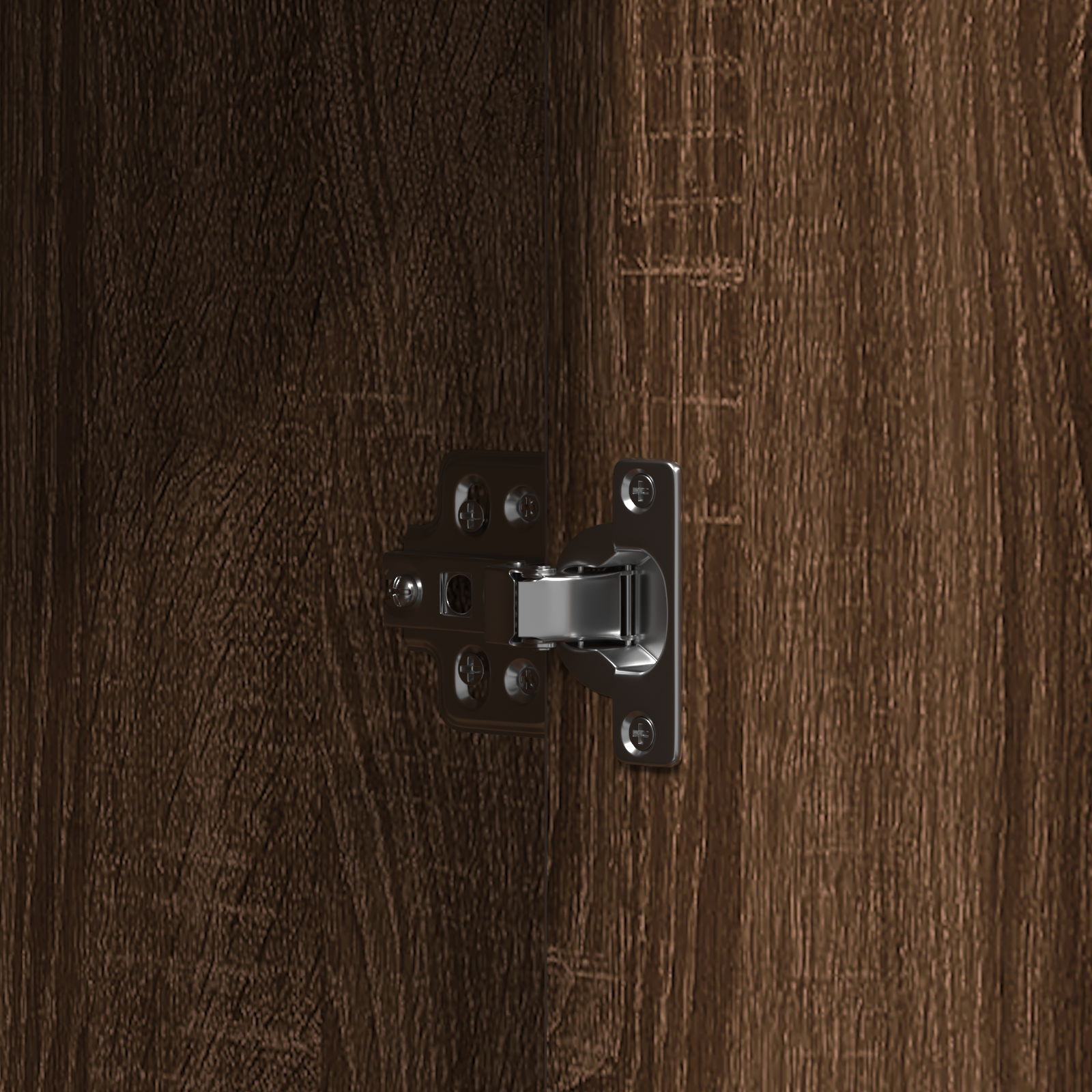 Dressing Table with LED Lights Brown Oak 102x33x135 cm - Image 9