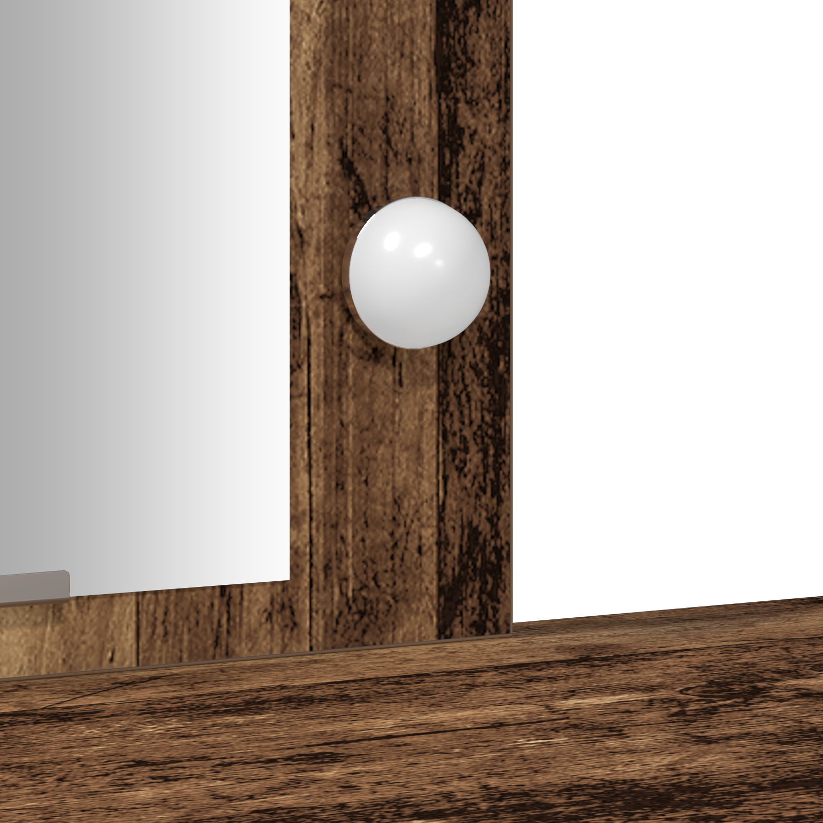 Dressing Table with LED Lights Old Wood 102x33x135 cm - Image 8