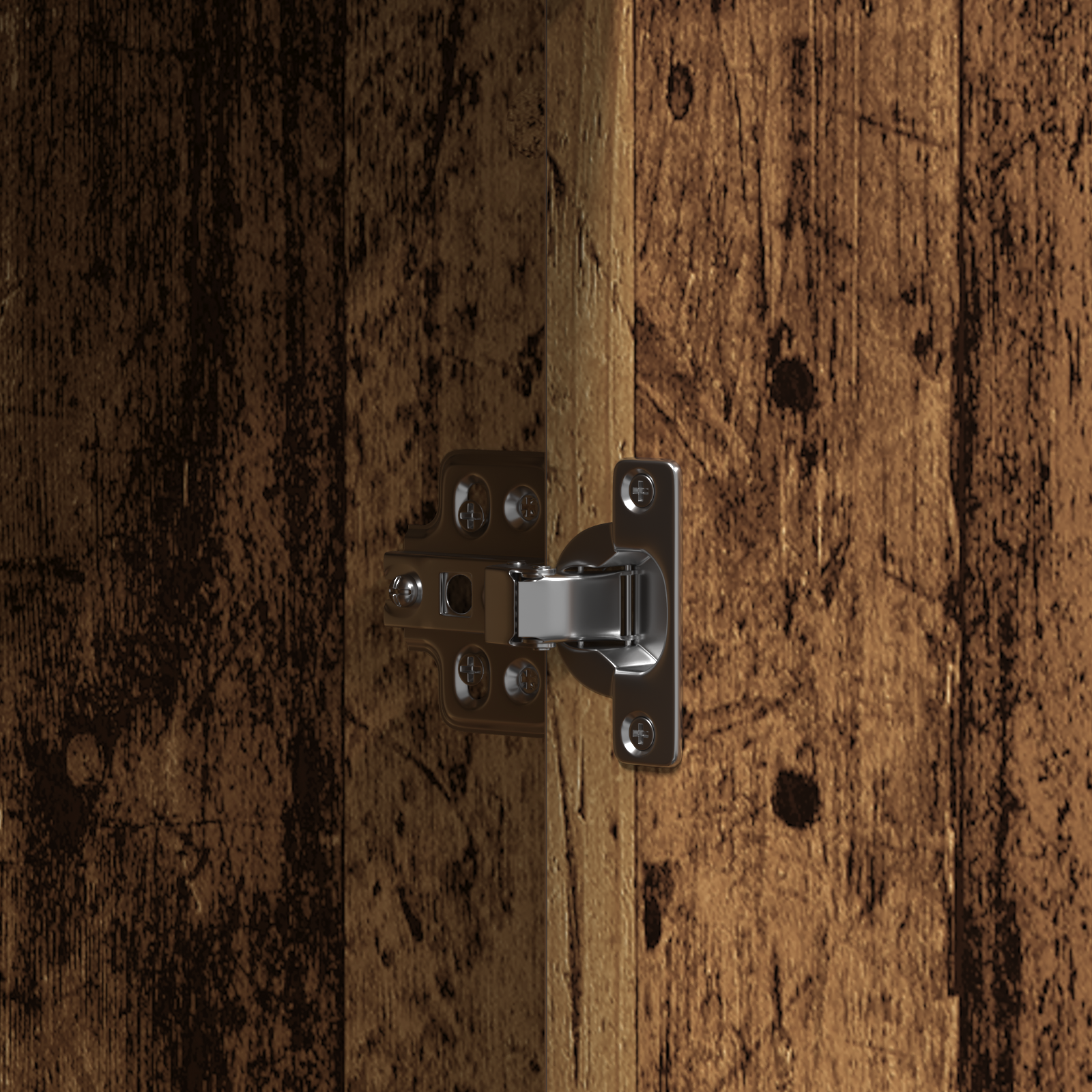 Dressing Table with LED Lights Old Wood 102x33x135 cm - Image 9