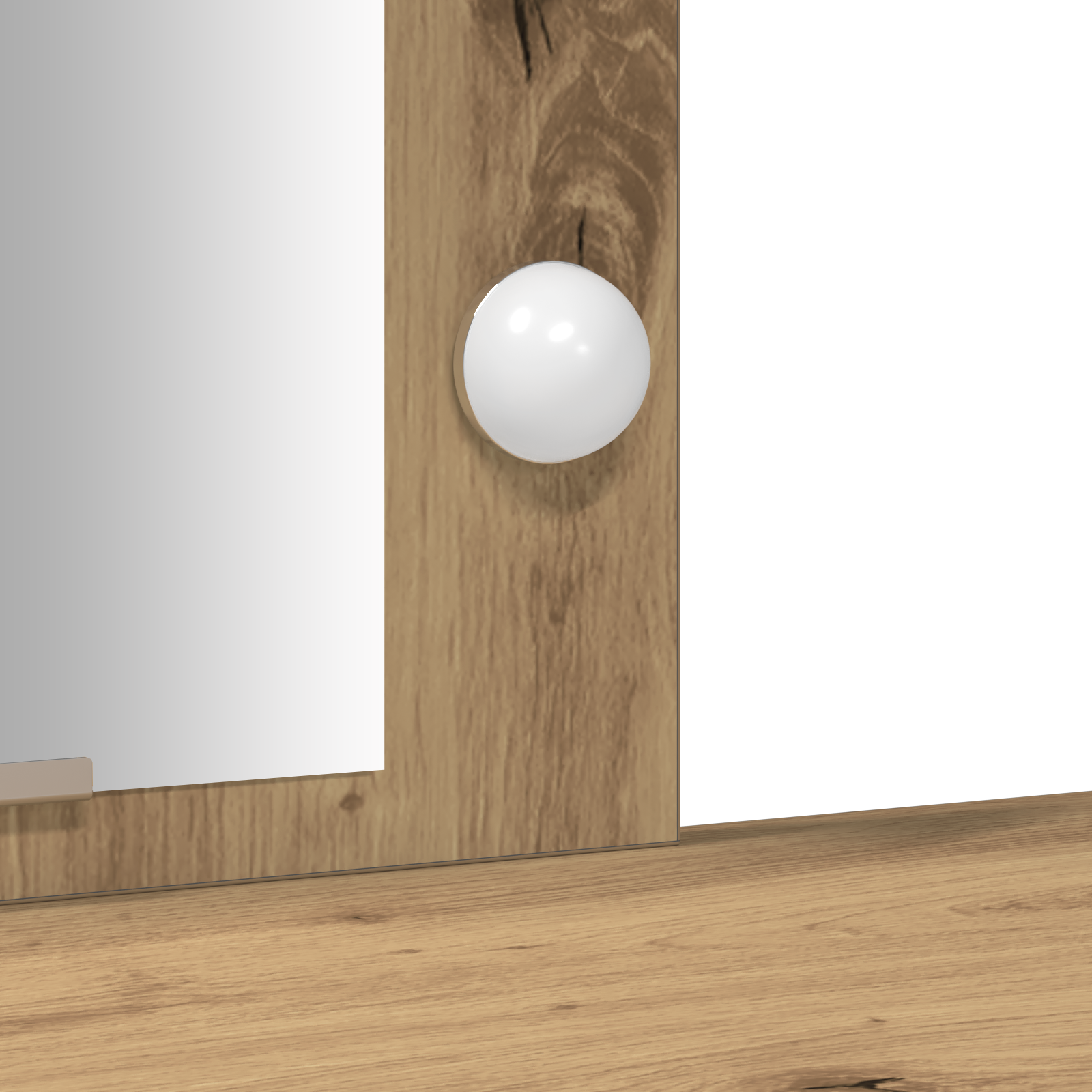 Dressing Table with LED Lights Artisan Oak 102x33x135 cm - Image 8