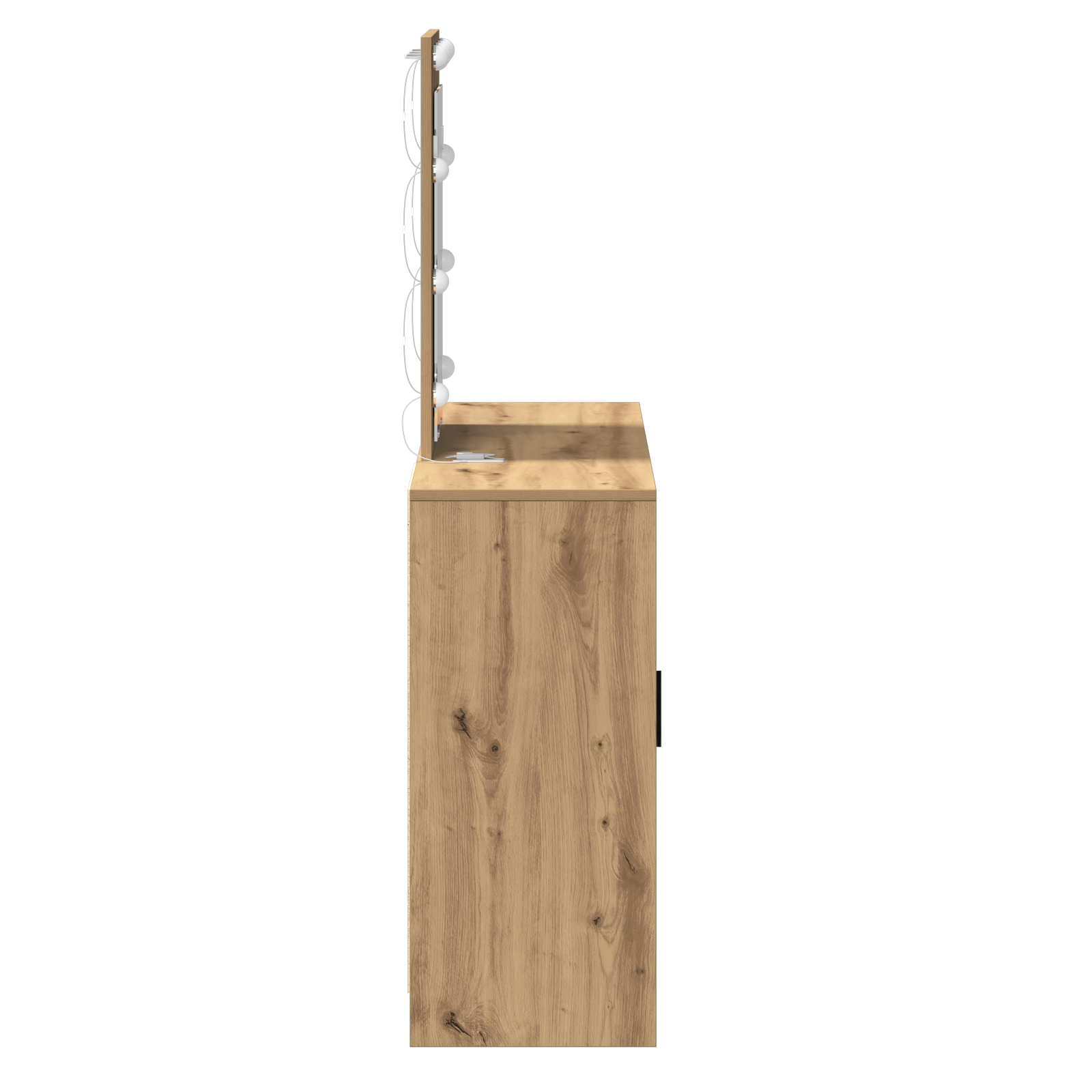 Dressing Table with LED Lights Artisan Oak 102x33x135 cm - Image 6