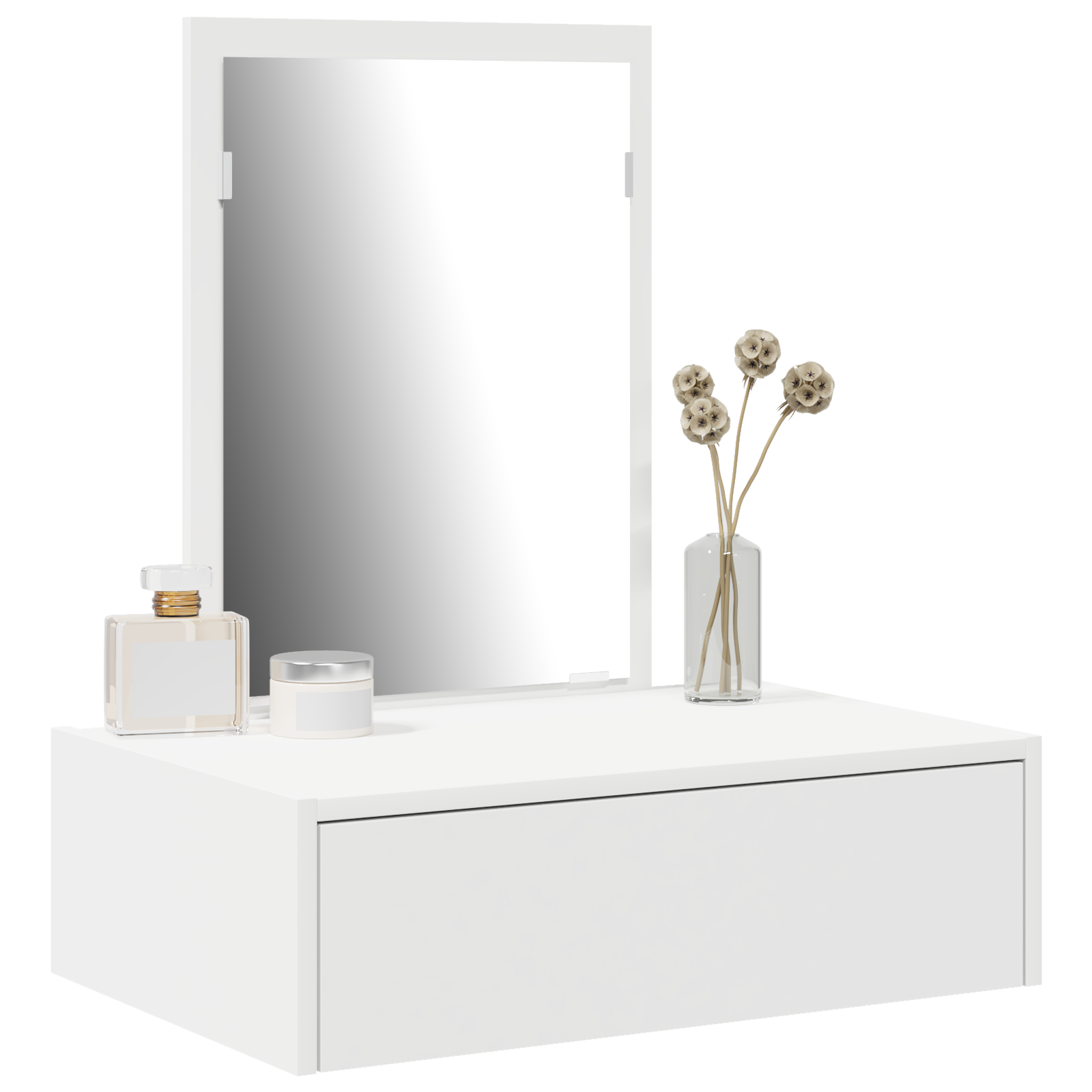 Wall Hanging Dressing Table White 60x40x70 cm - Image 3